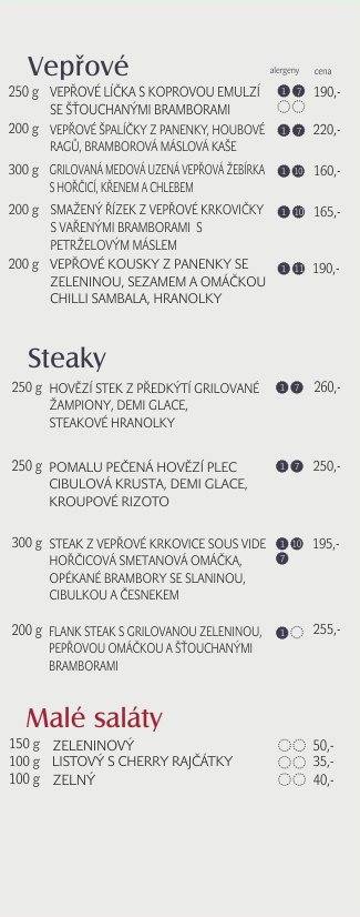 Hotel Beta меню