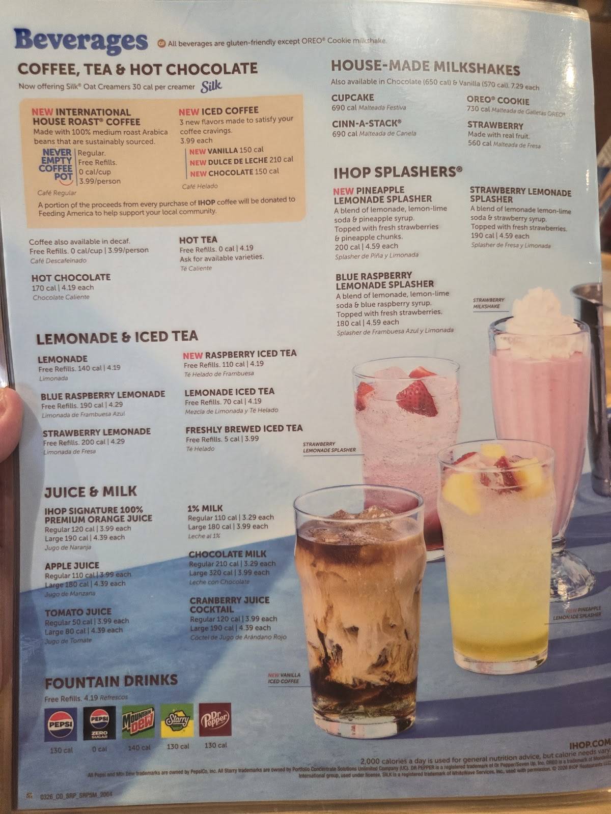 IHOP меню