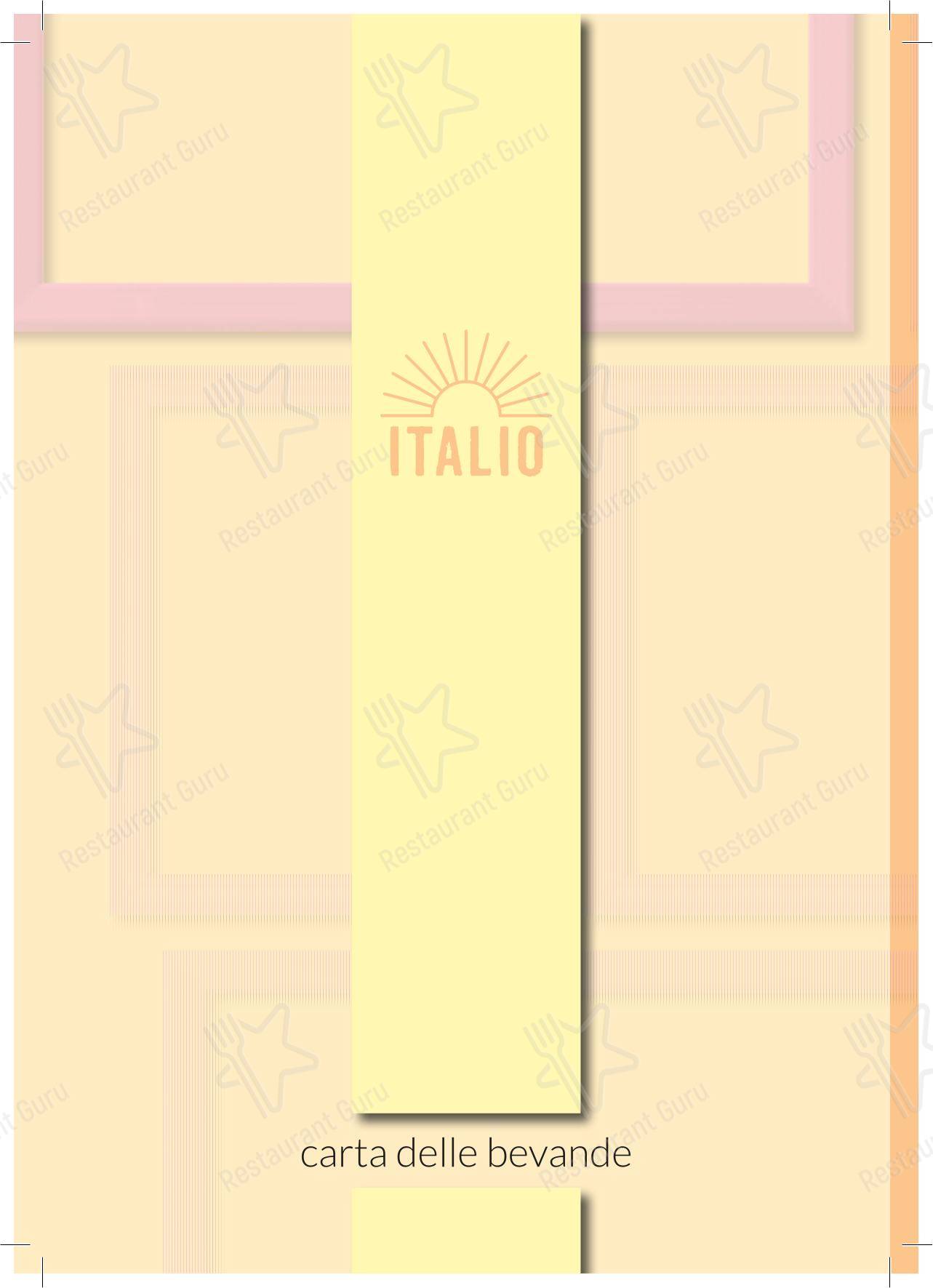 Меню ресторана ITALIO