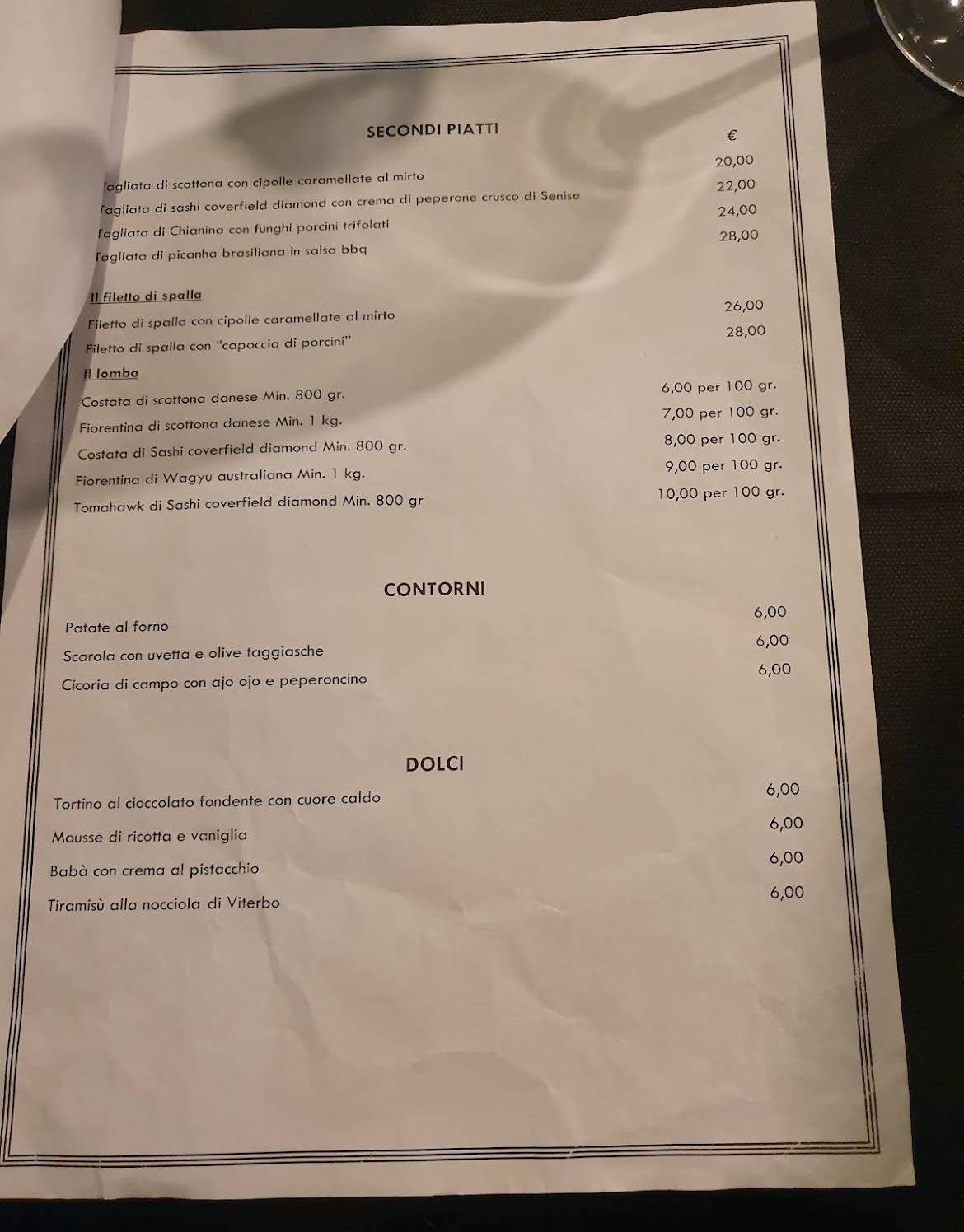 Il Conte Brillo Centocelle меню