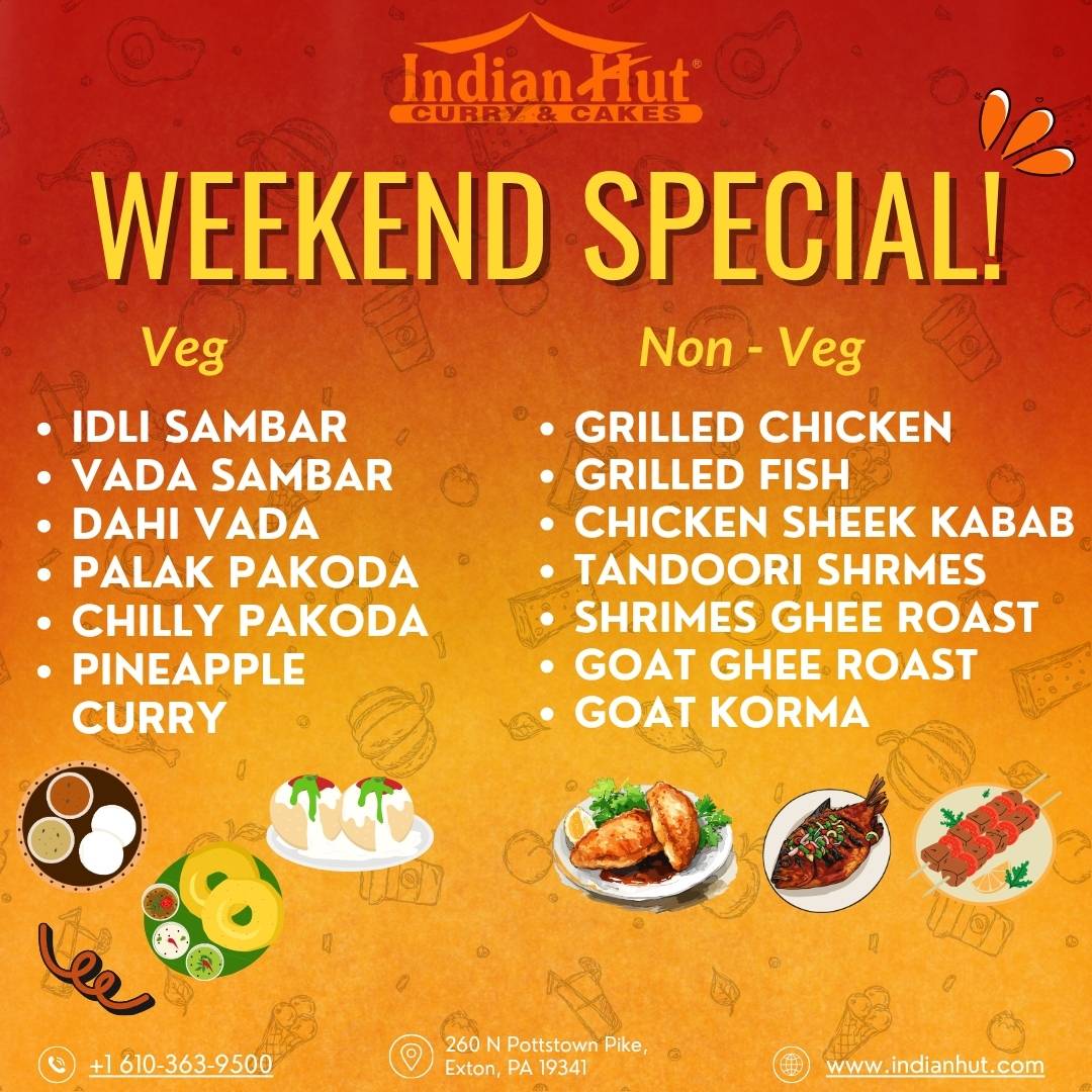Indian Hut Exton меню