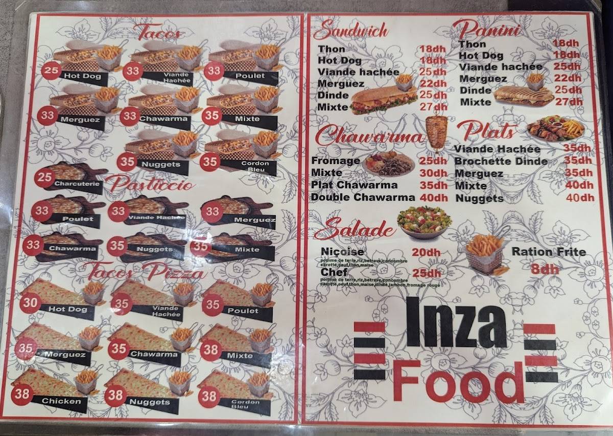 Inza Food меню