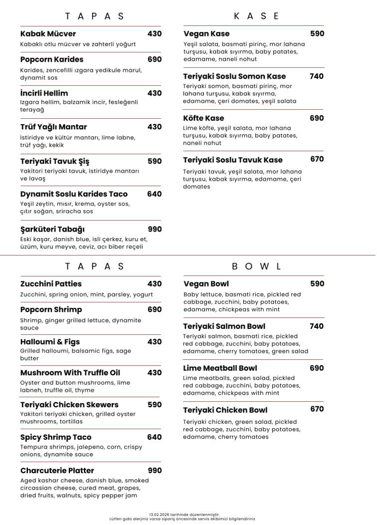 Mellow Kitchen & Cocktails меню