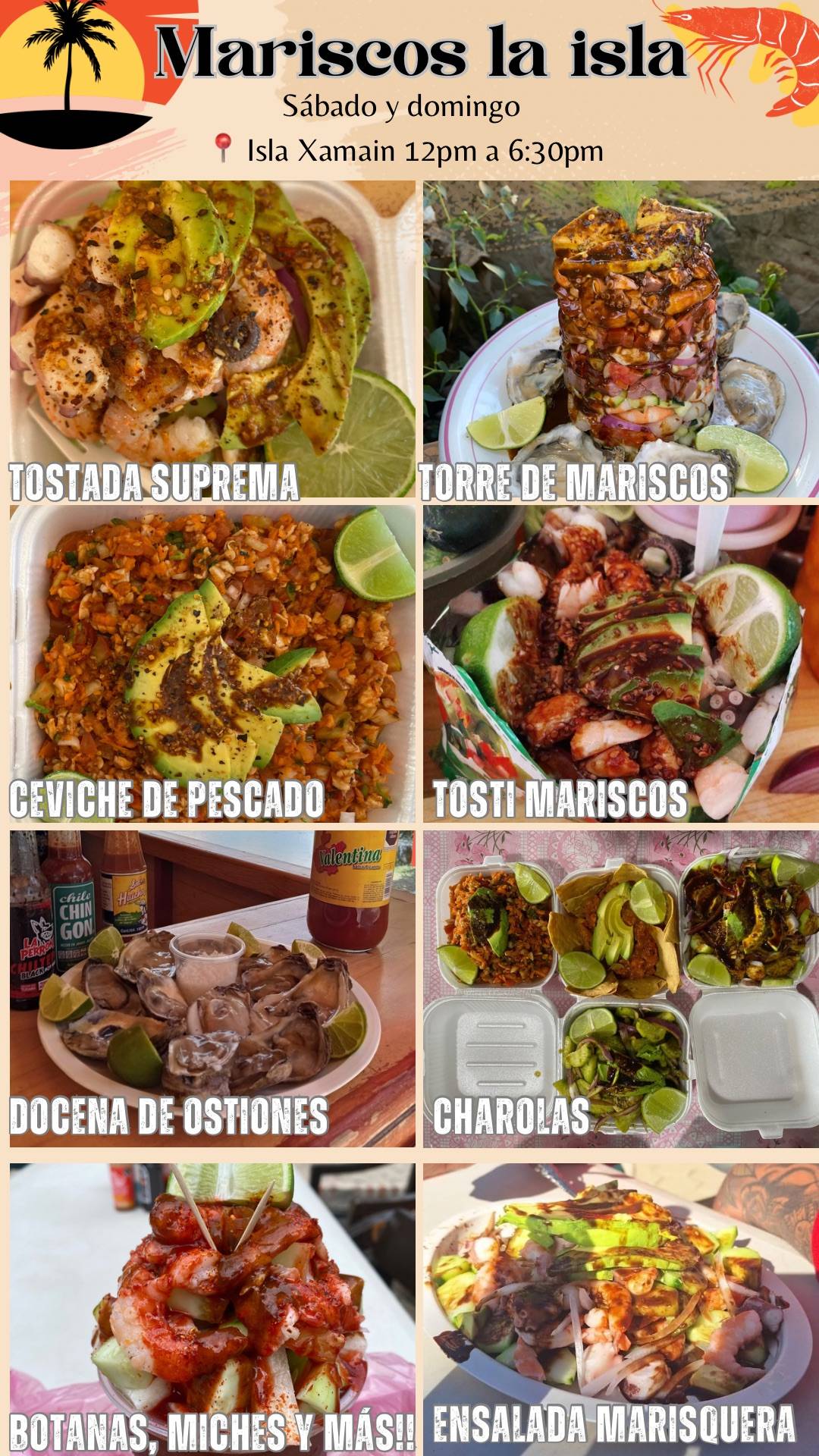 Mariscos La Isla меню