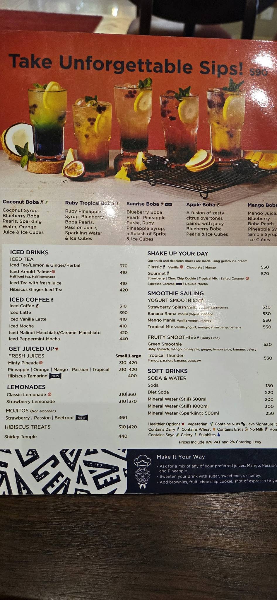 Java House - Junction Mall меню