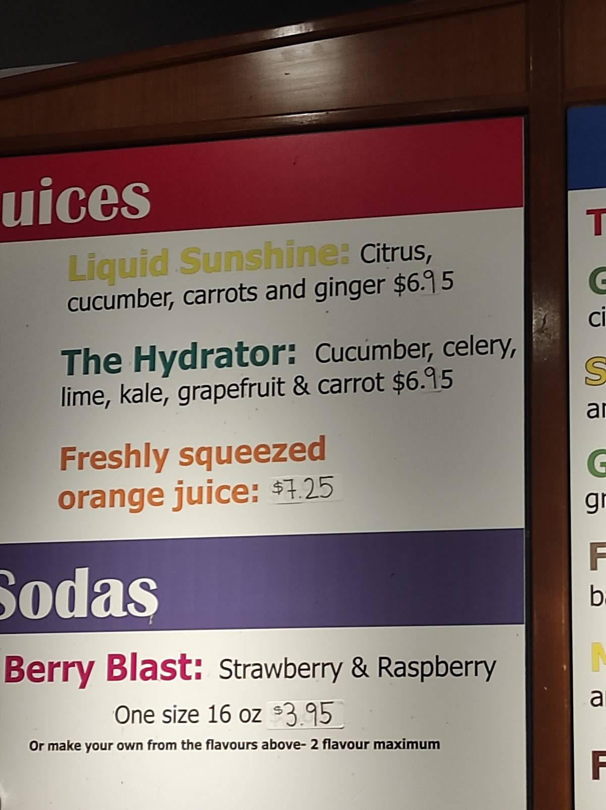Java Joe's меню