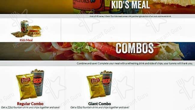 Jersey Mike's Subs меню