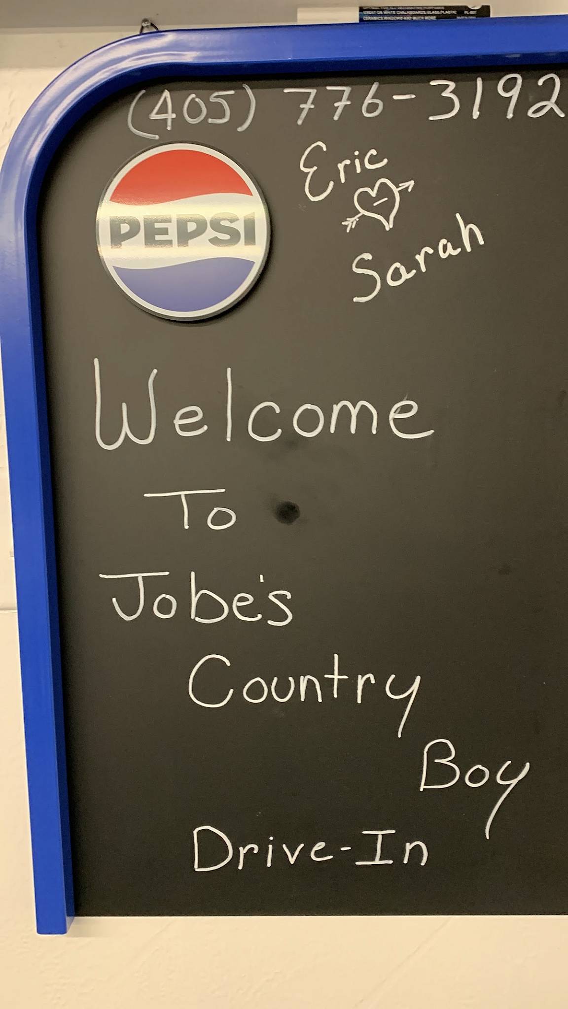 Jobe's Country Boy Drive-In меню
