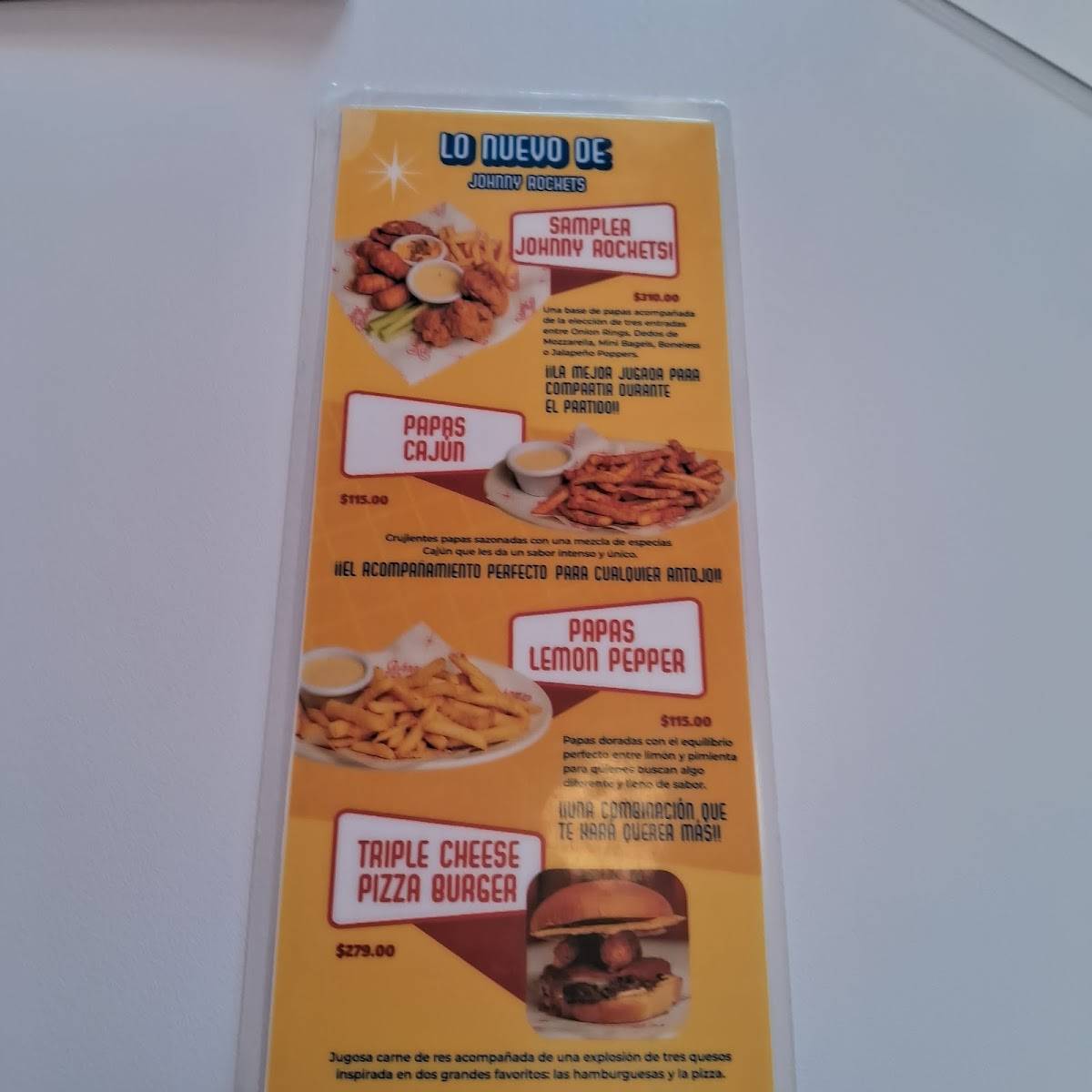 Johnny Rockets - Averanda меню