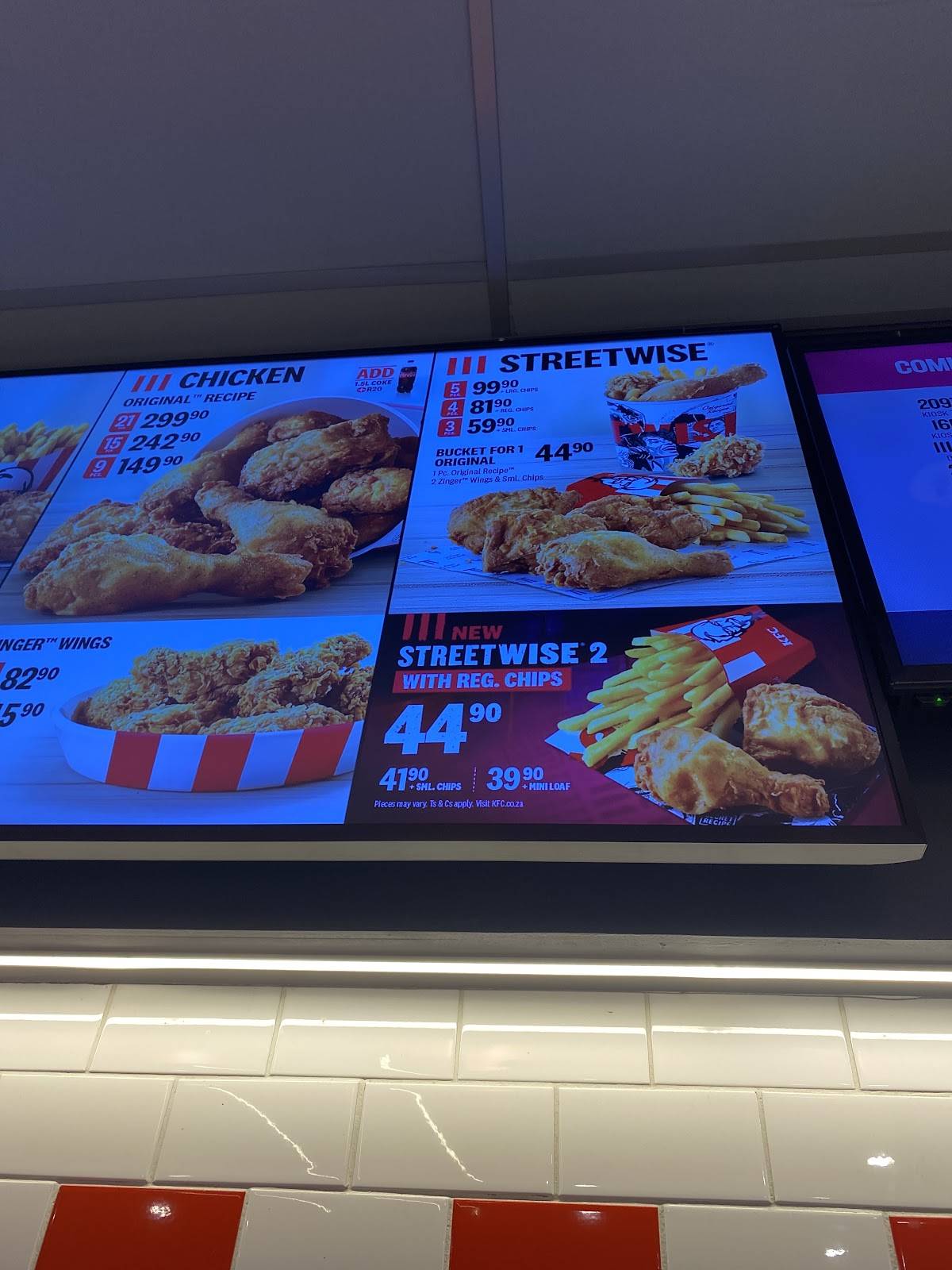 KFC Westgate Shopping Centre меню