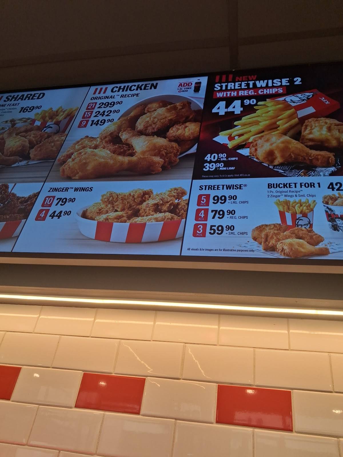 KFC Westgate Shopping Centre меню