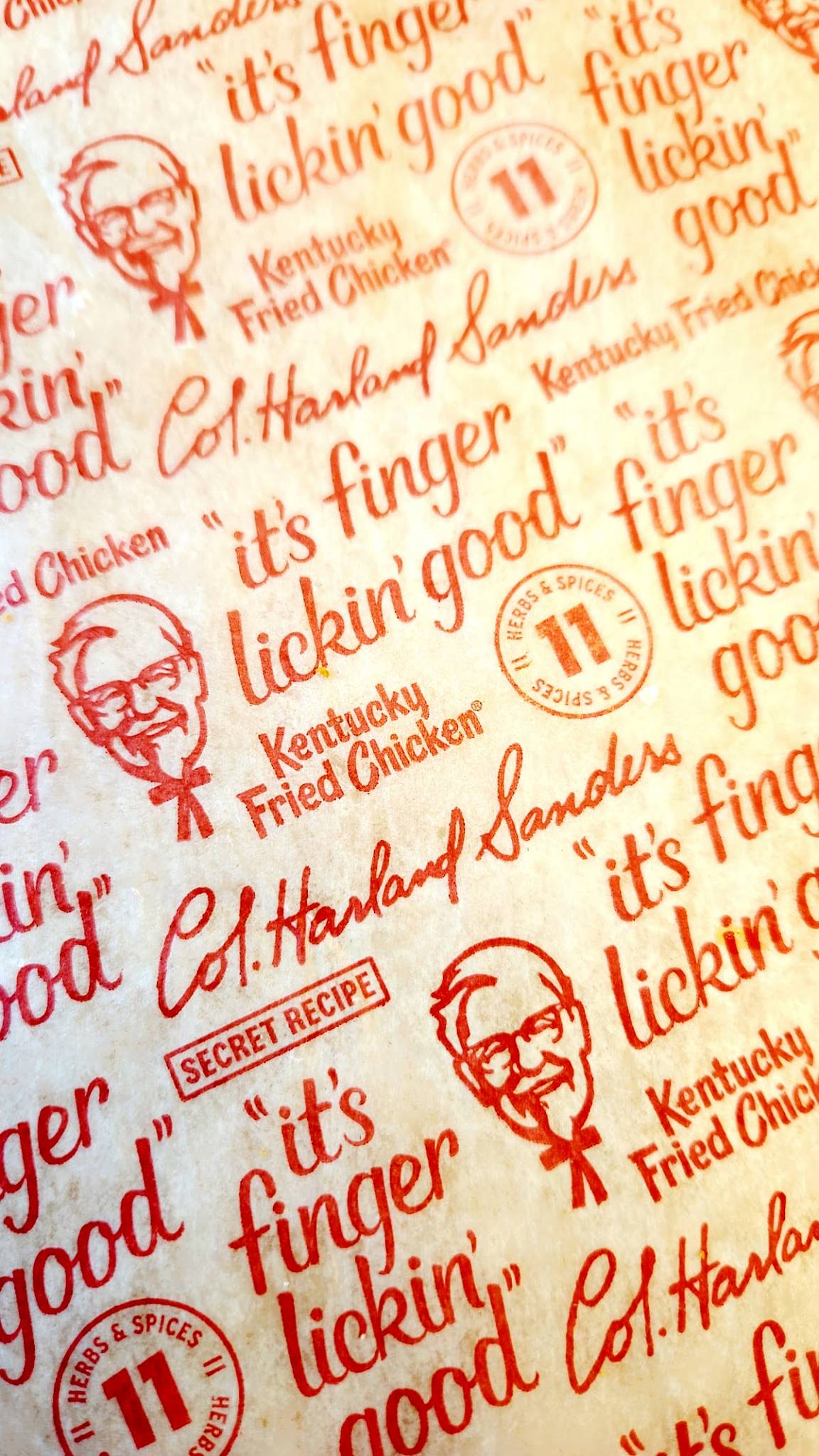KFC меню