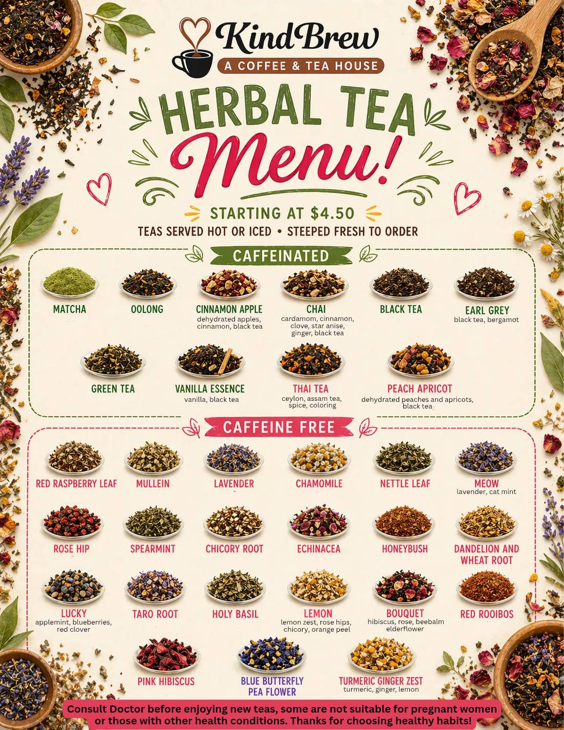 Kind Brew Coffee & Tea House меню