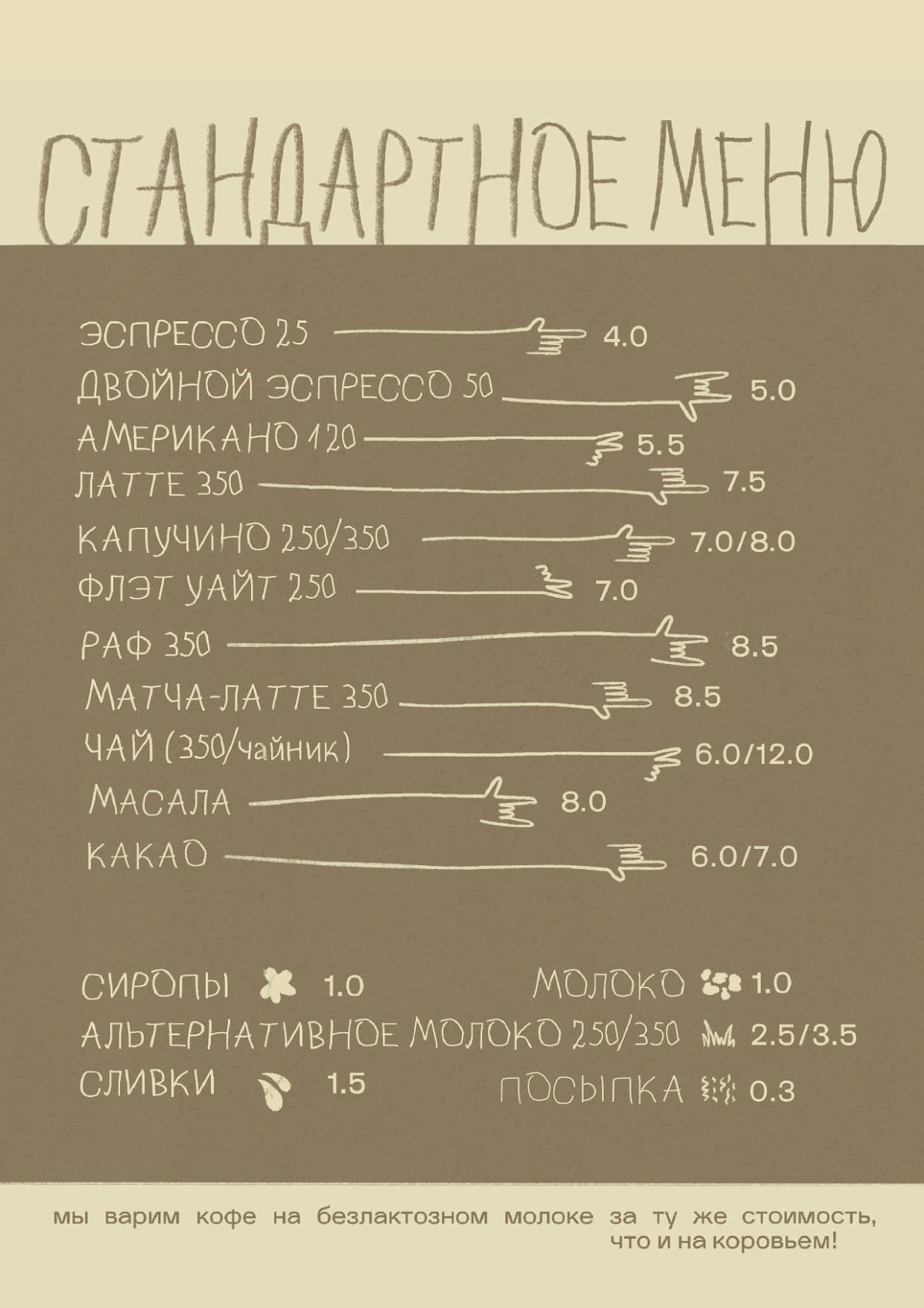 Кофе на Savenue меню