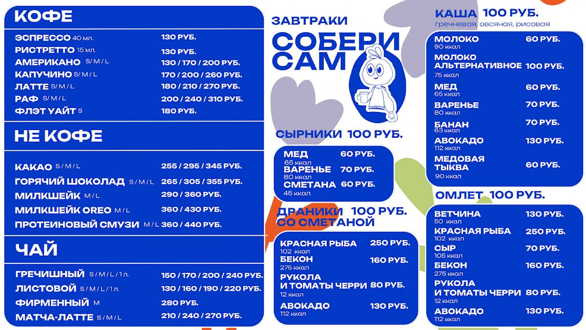 Кофейня PNMxDX меню
