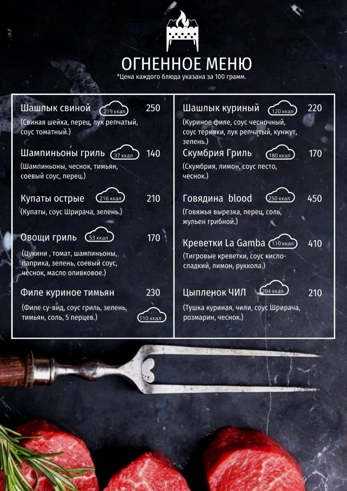 Авокадо меню