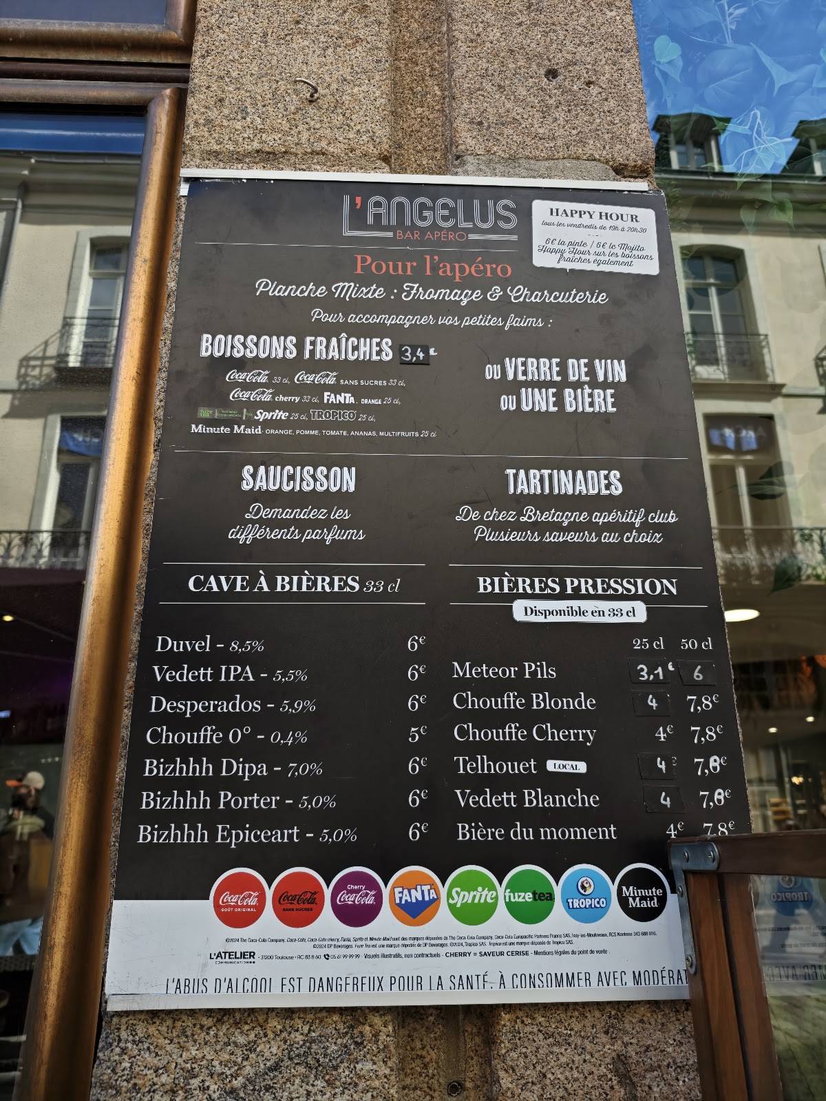 L'Angélus меню