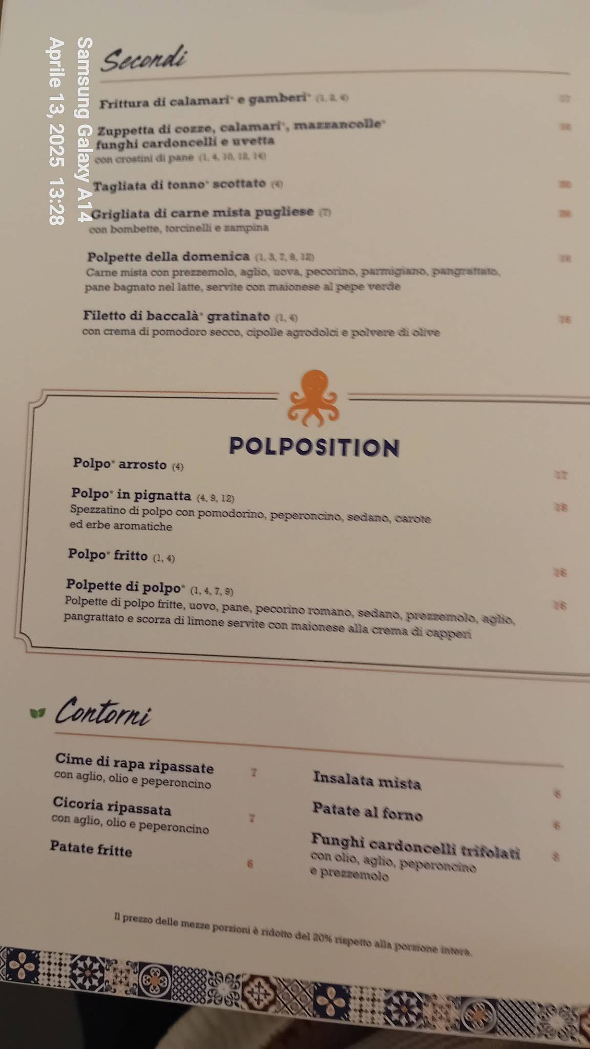 L’Apulia - Osteria Pugliese меню