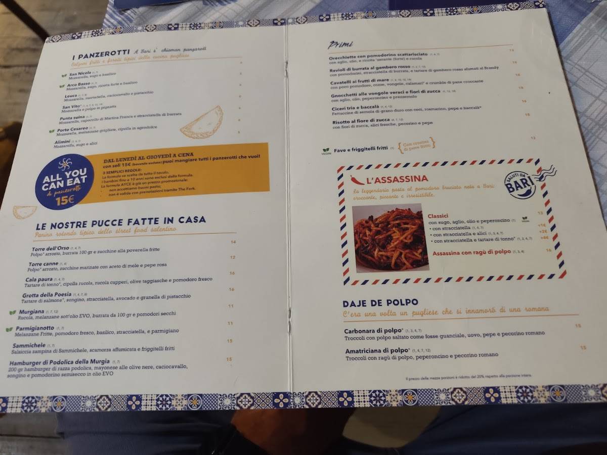 L’Apulia - Osteria Pugliese меню