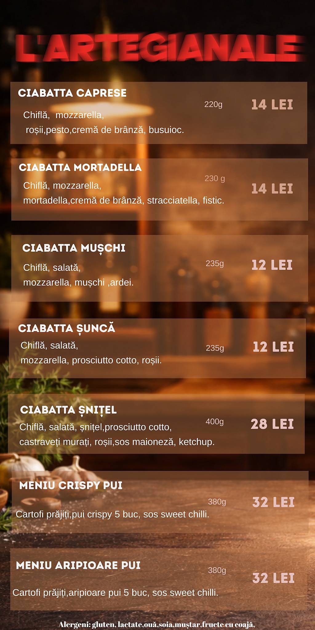 LArtegianale меню
