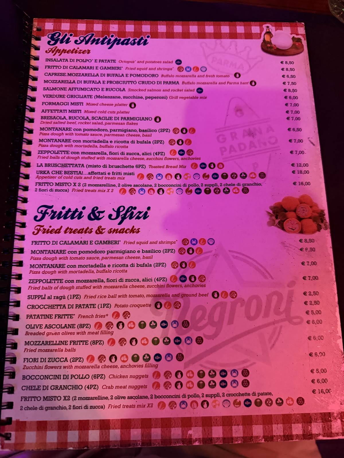 La Base Ristorante меню