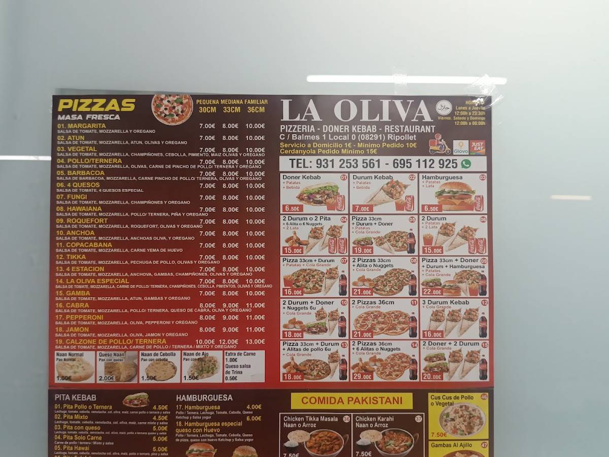La Oliva меню
