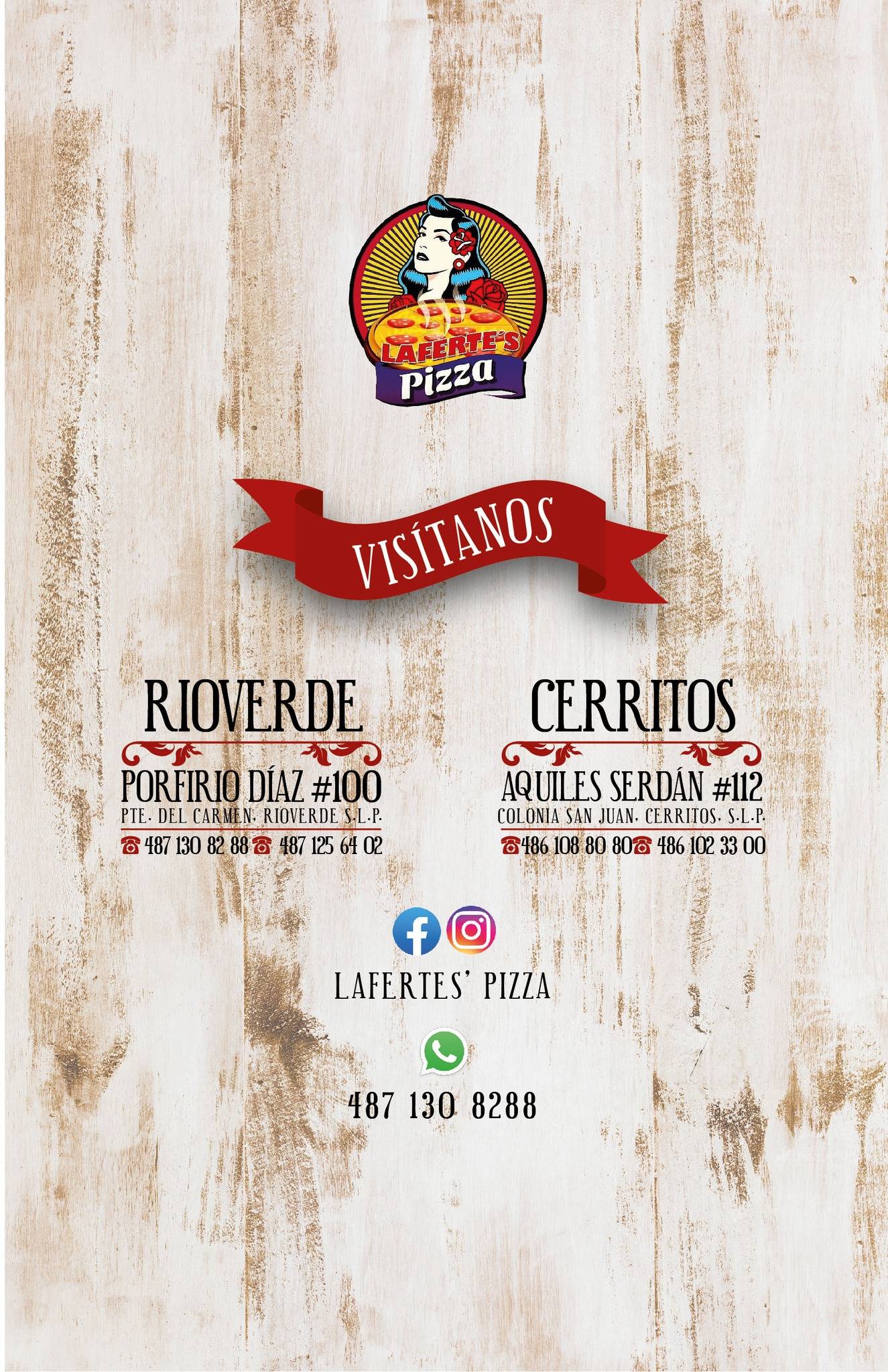 Laferte's Pizza меню