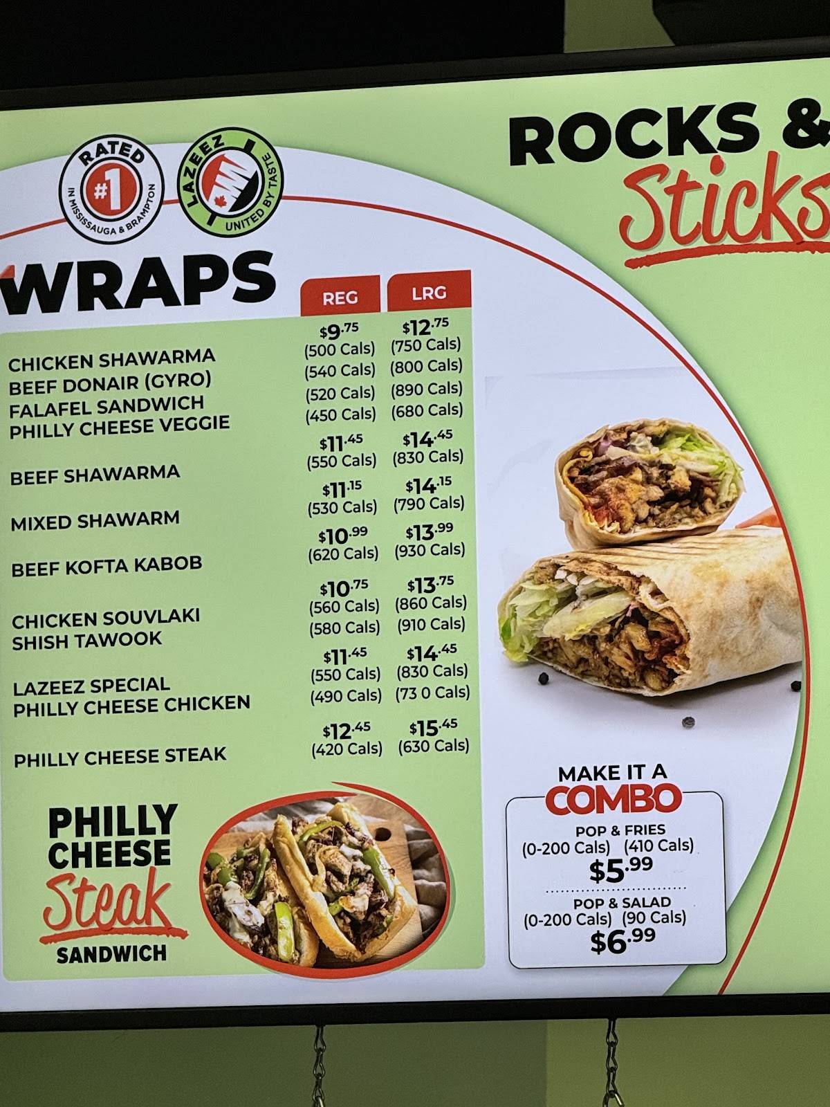 Lazeez Shawarma меню