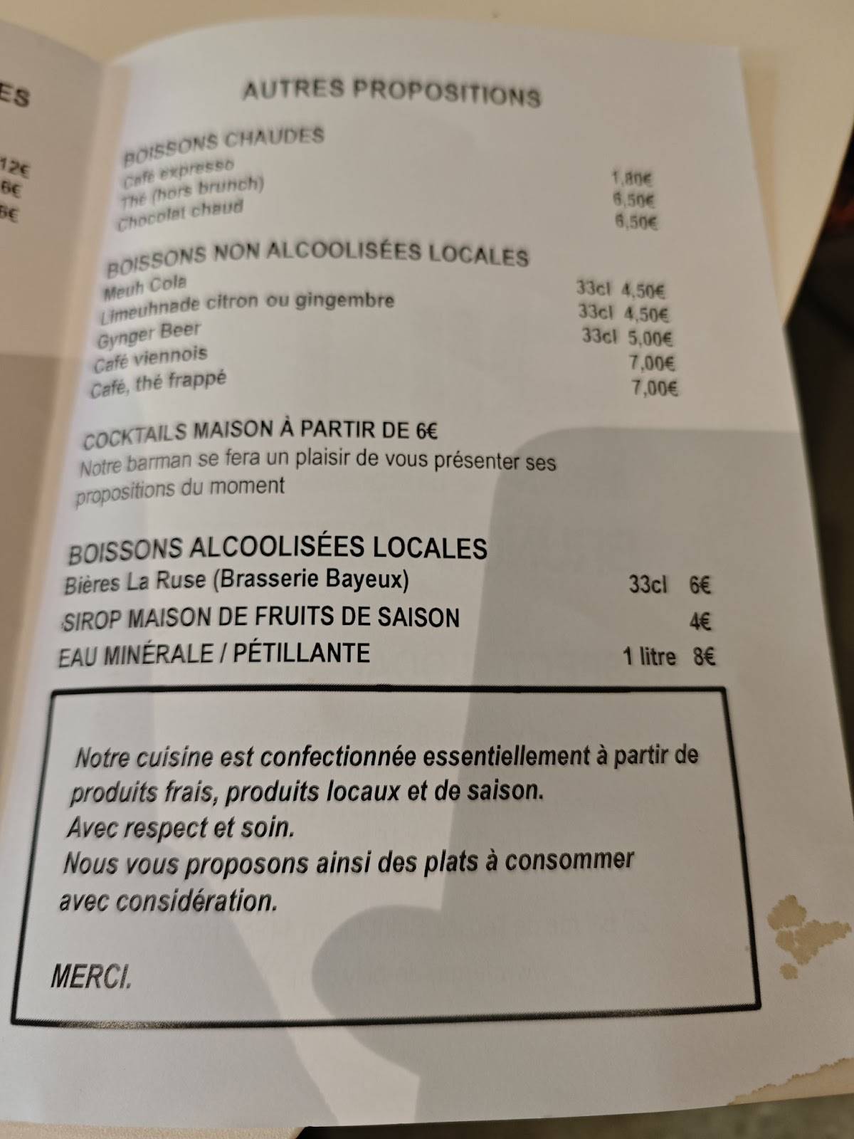 Le Brunch de Billy меню