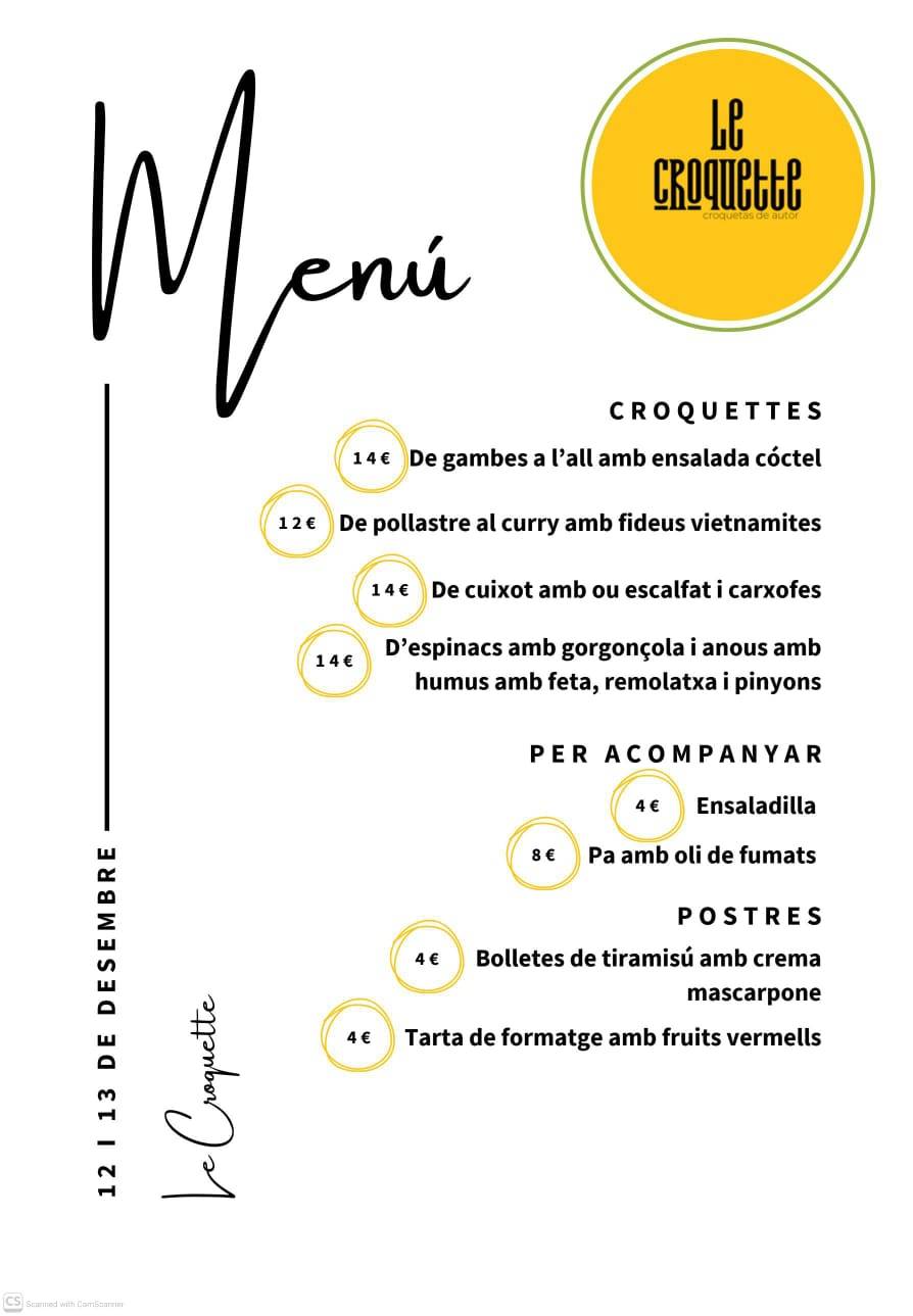 Le Croquette меню