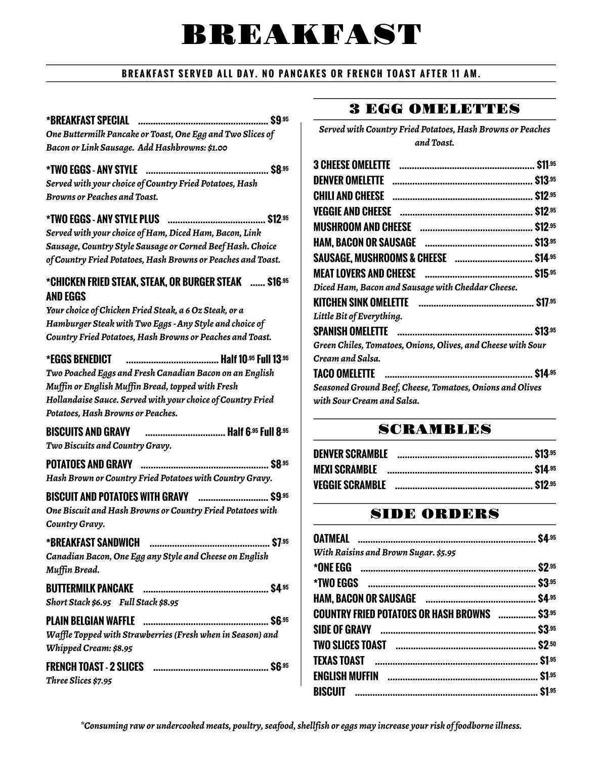 Leona's Restaurant меню