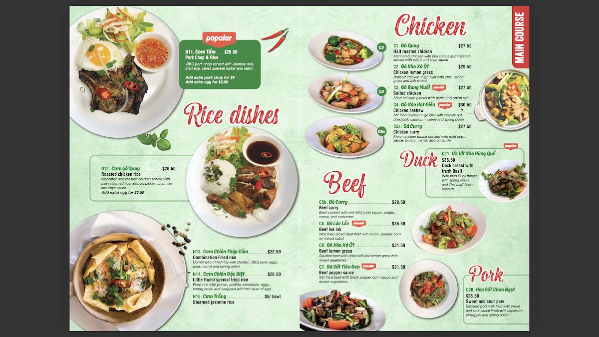 Little Hanoi Restaurant меню