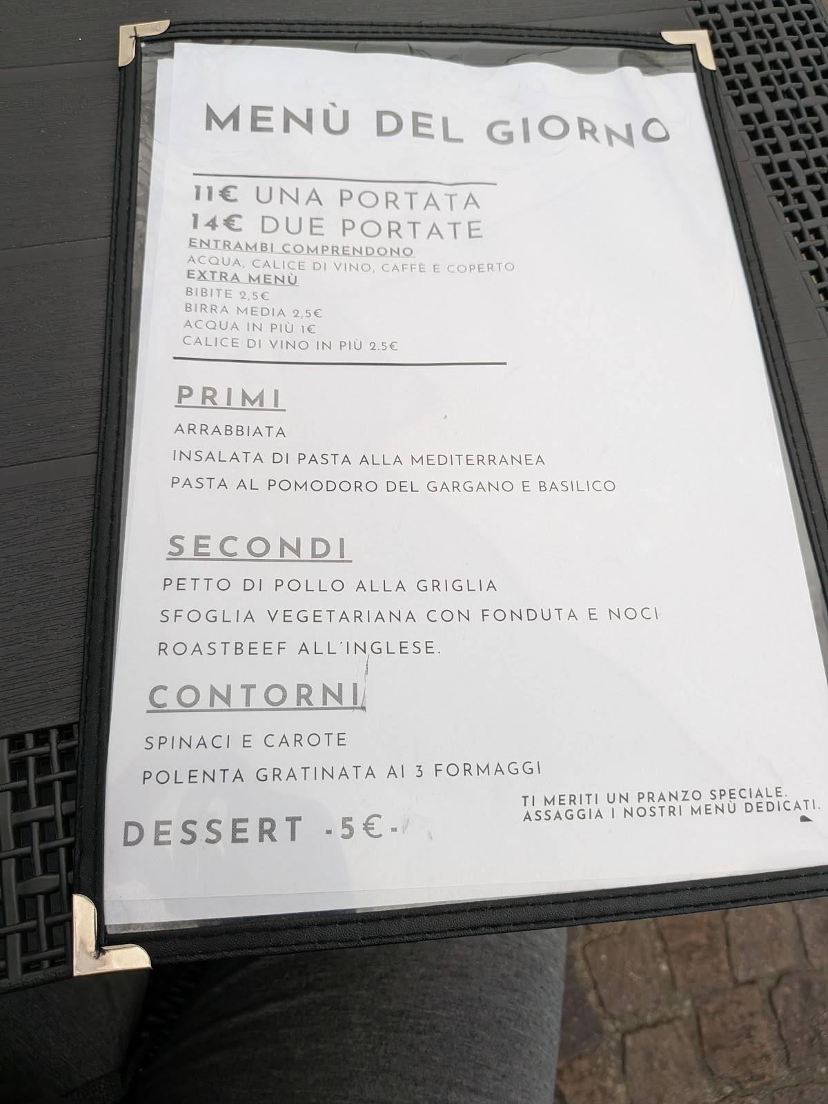 Locanda Mandelli меню