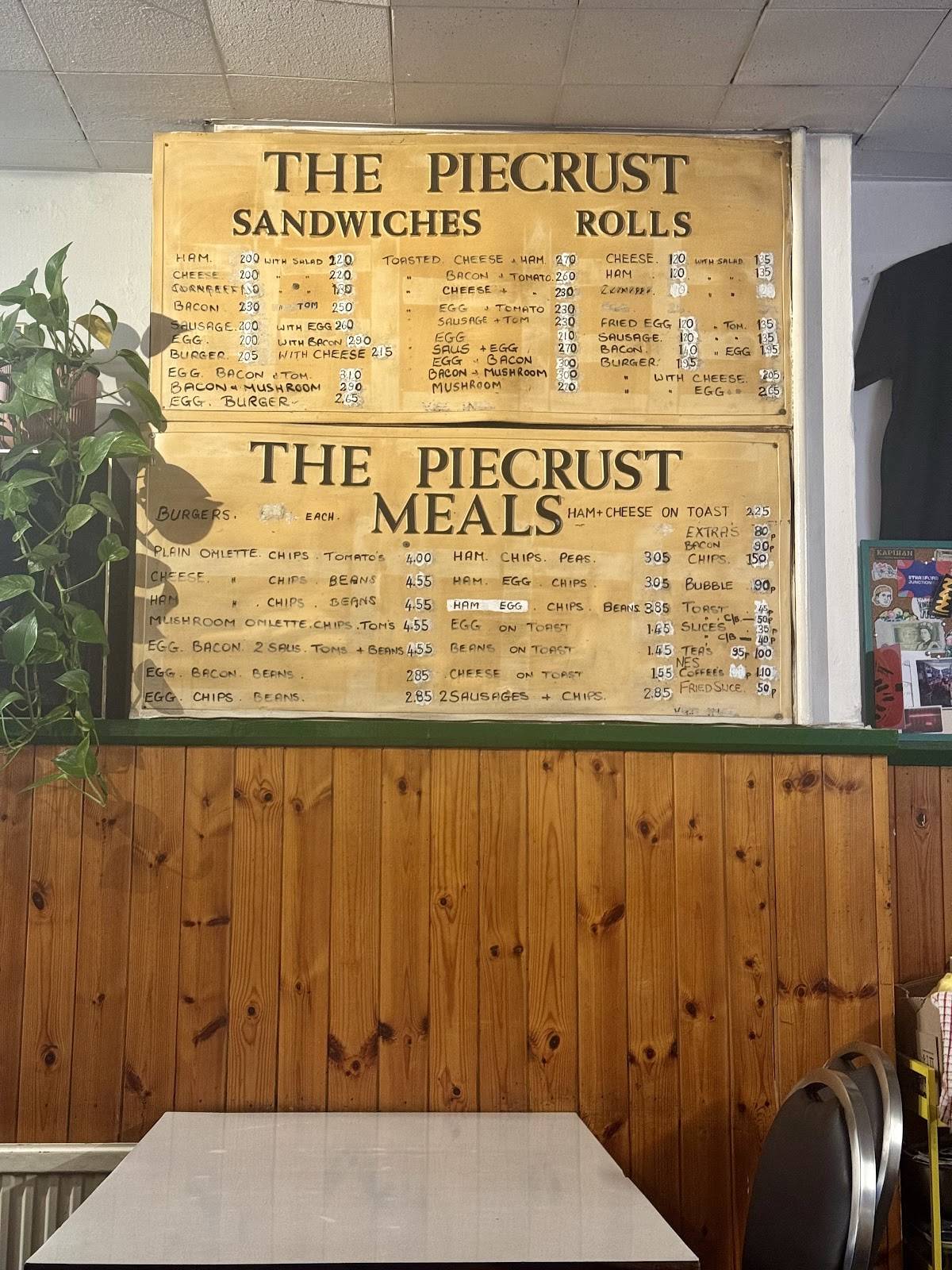 The Pie Crust меню