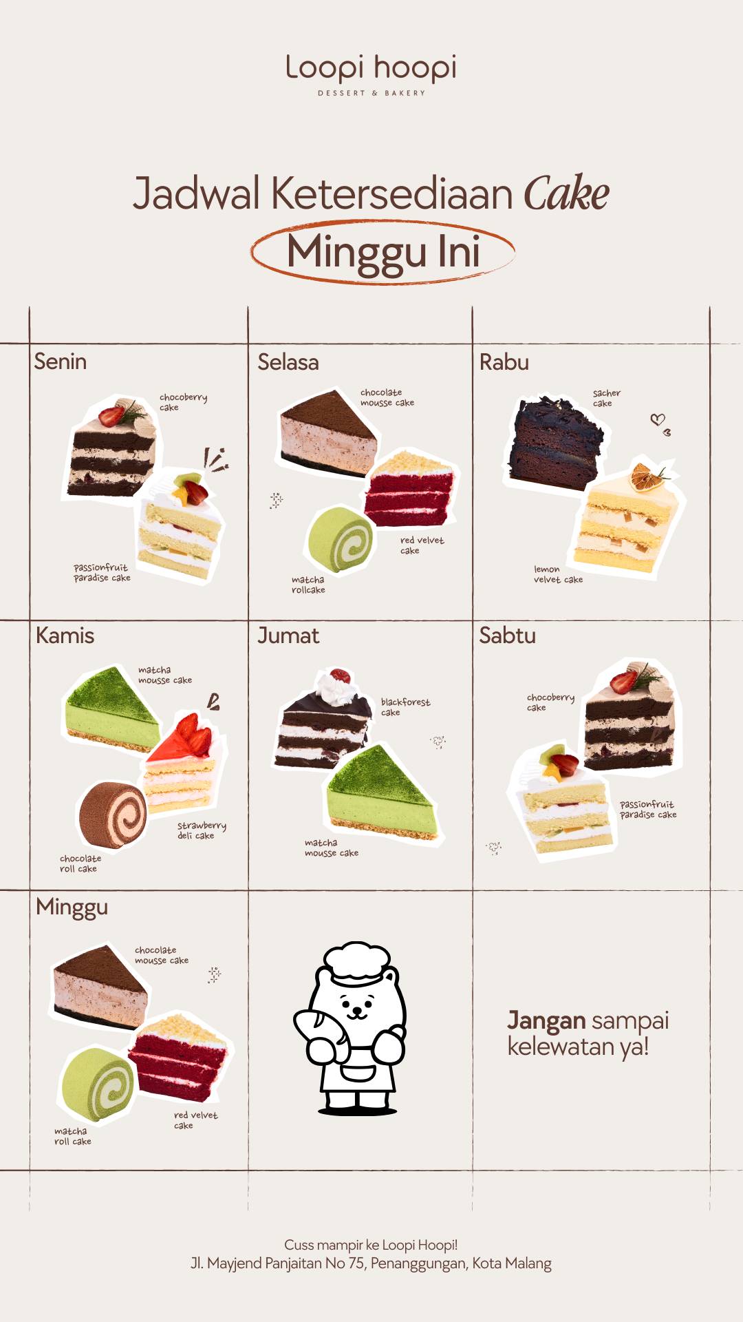 Loopi Hoopi Dessert & Bakery меню