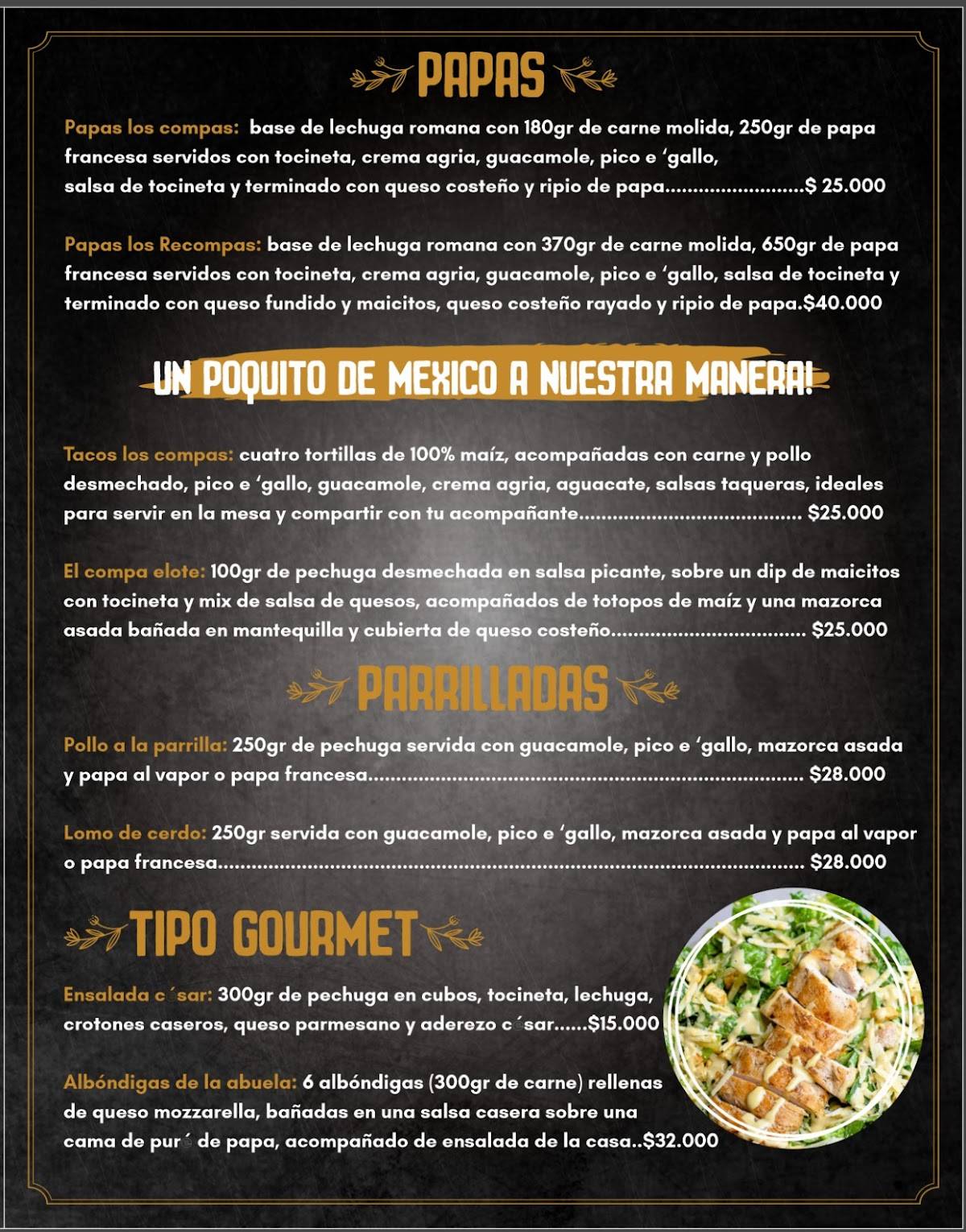 Los Compas Gastrobar меню