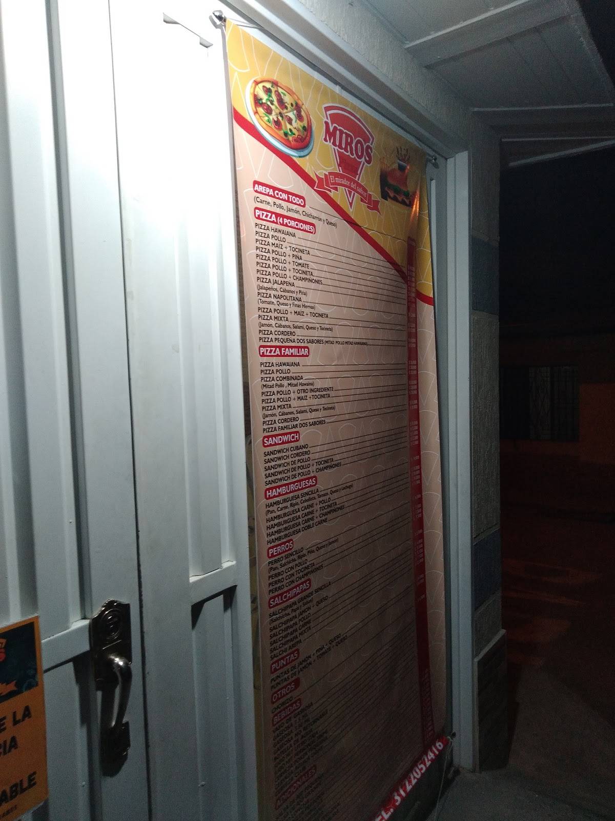 MIRO'S PIZZA Popayan меню