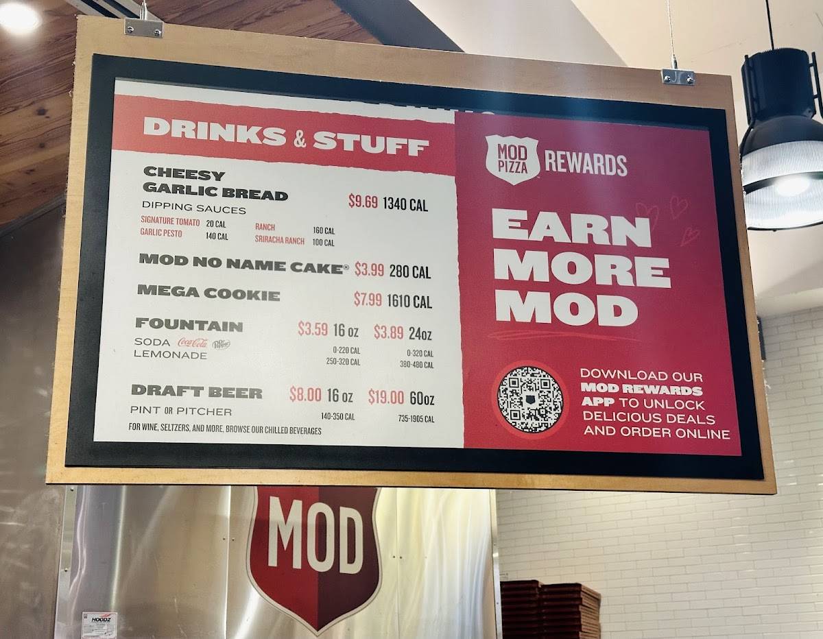MOD Pizza меню