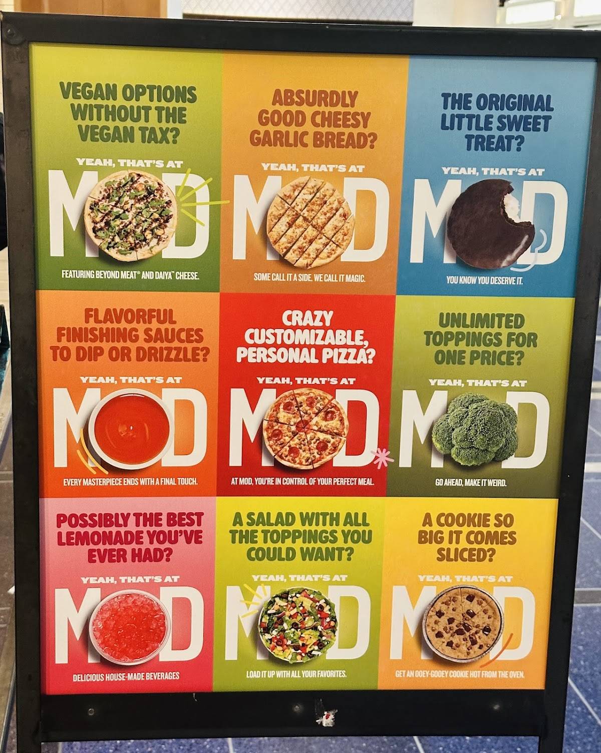 MOD Pizza меню