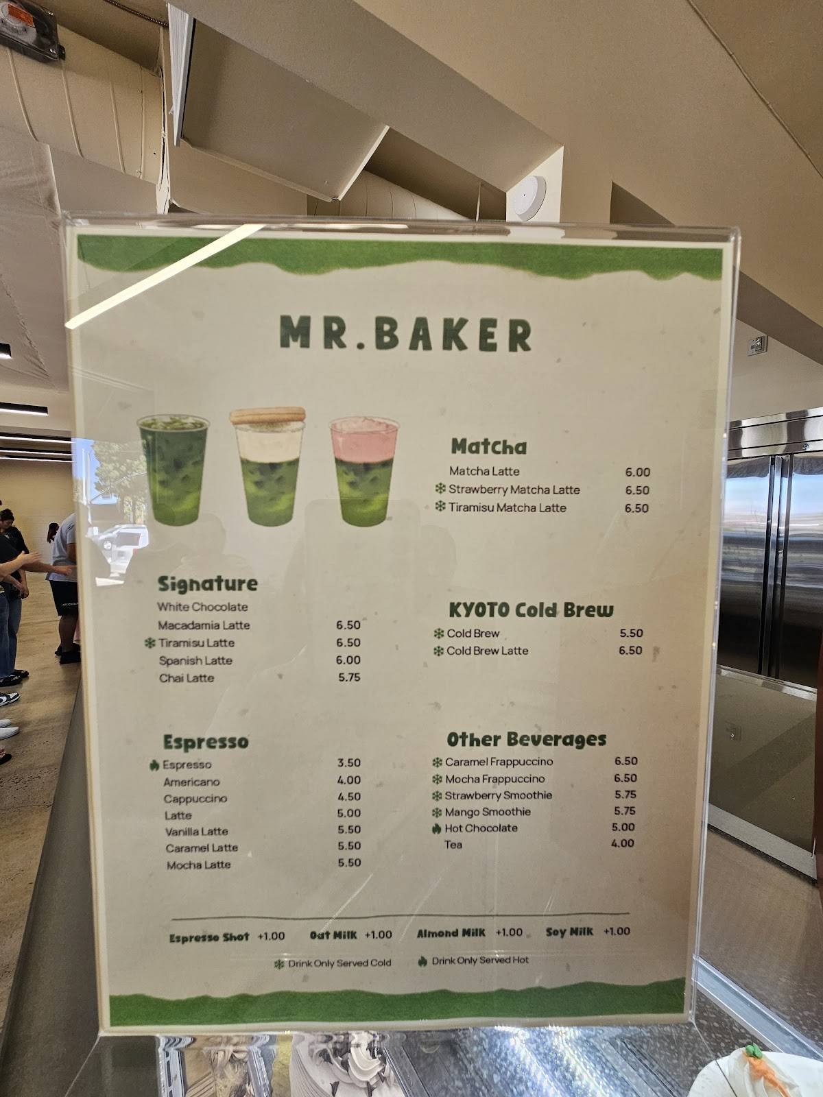 MR.BAKER меню