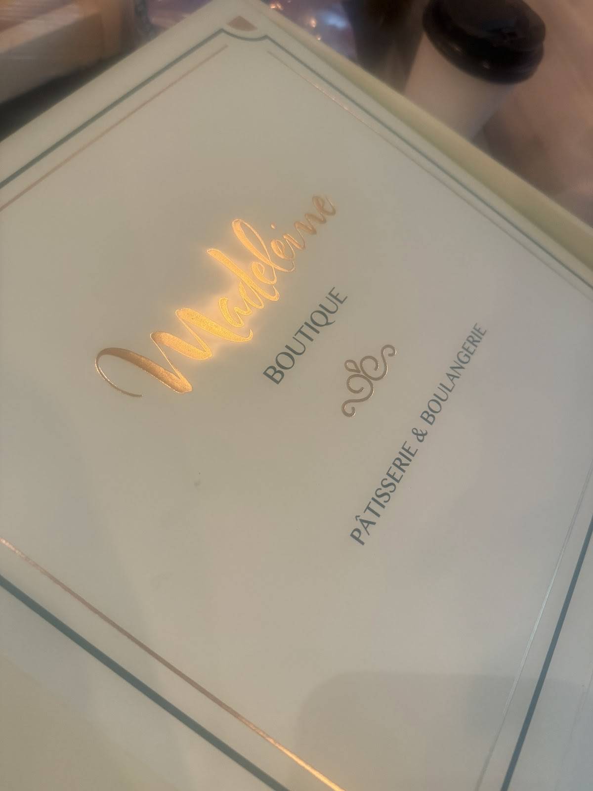 Madeleine Boutique меню
