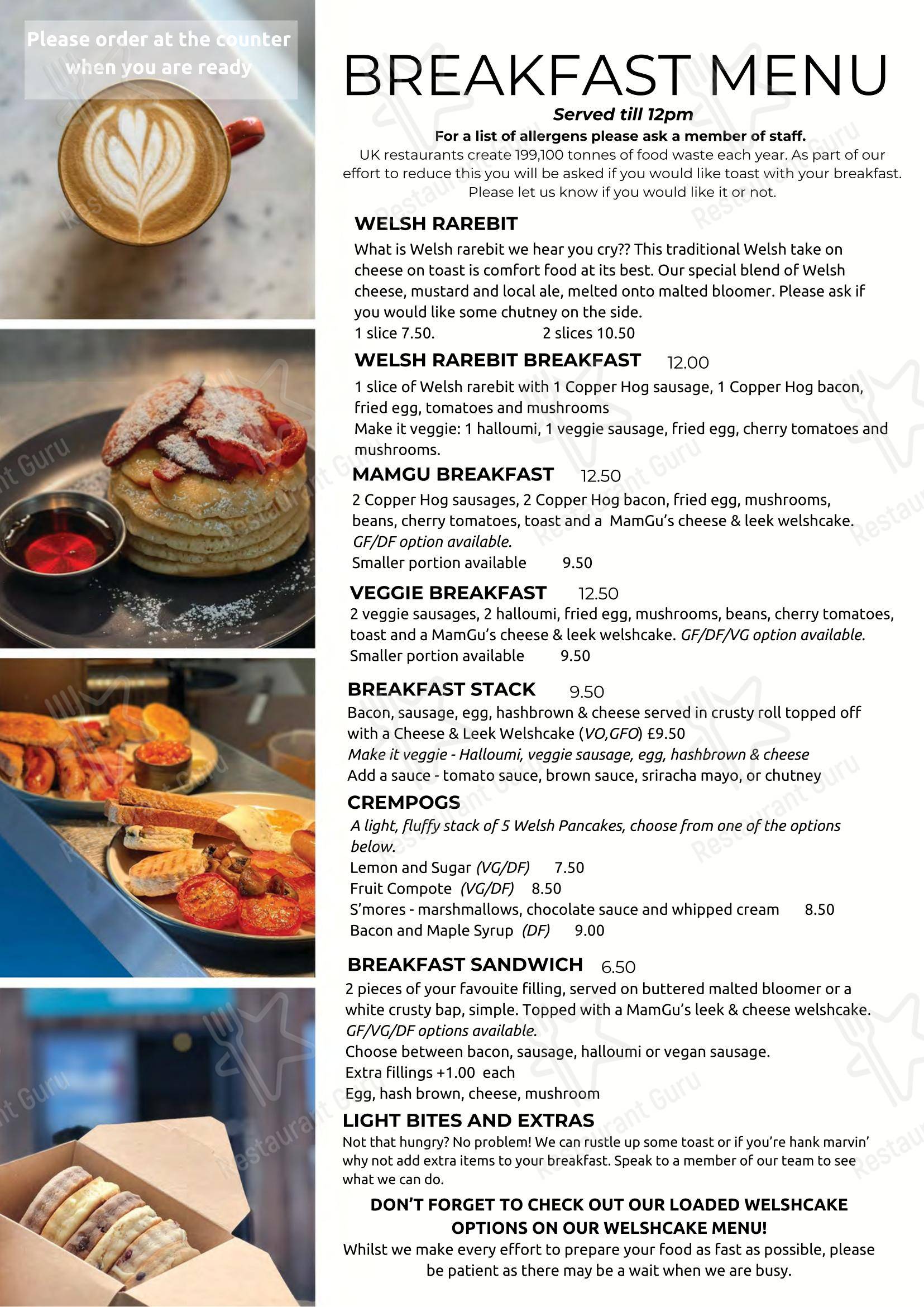 MamGu's Kitchen St Davids в Сент-Дейвидсе - Ночное меню