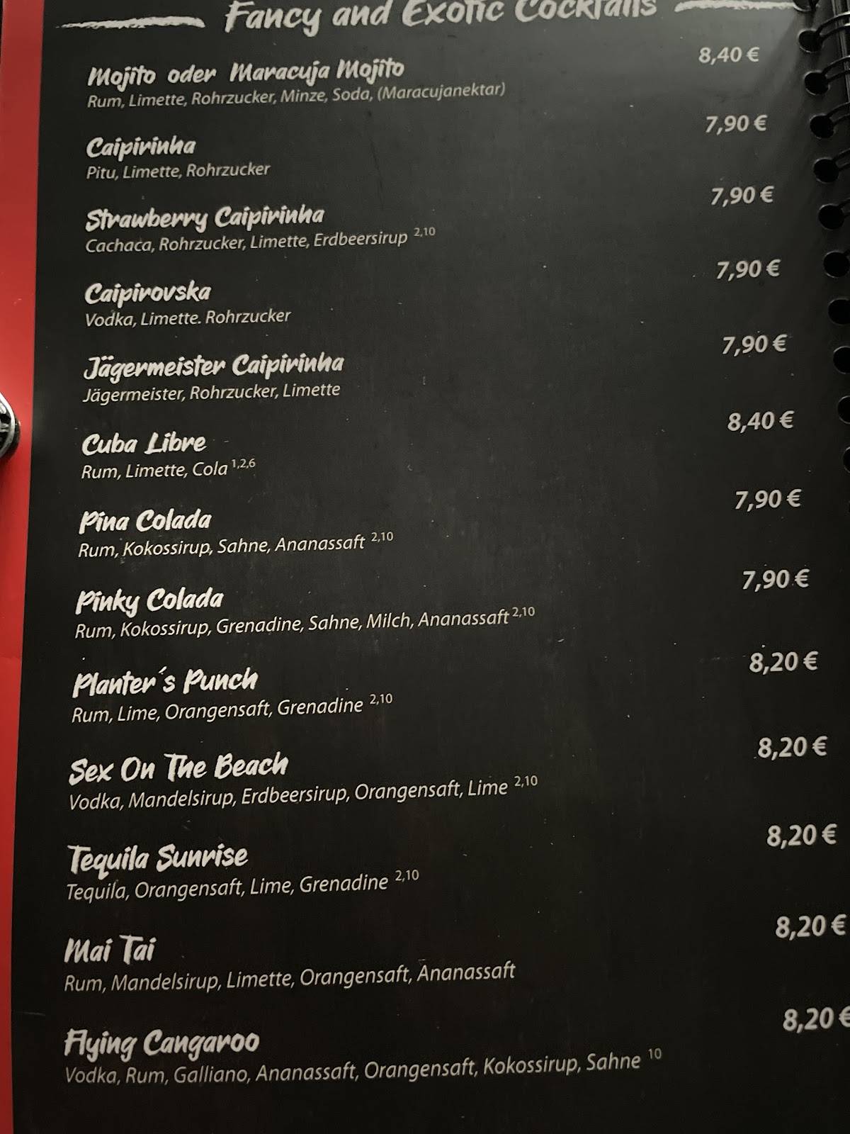 Mamas-Bar Erding меню