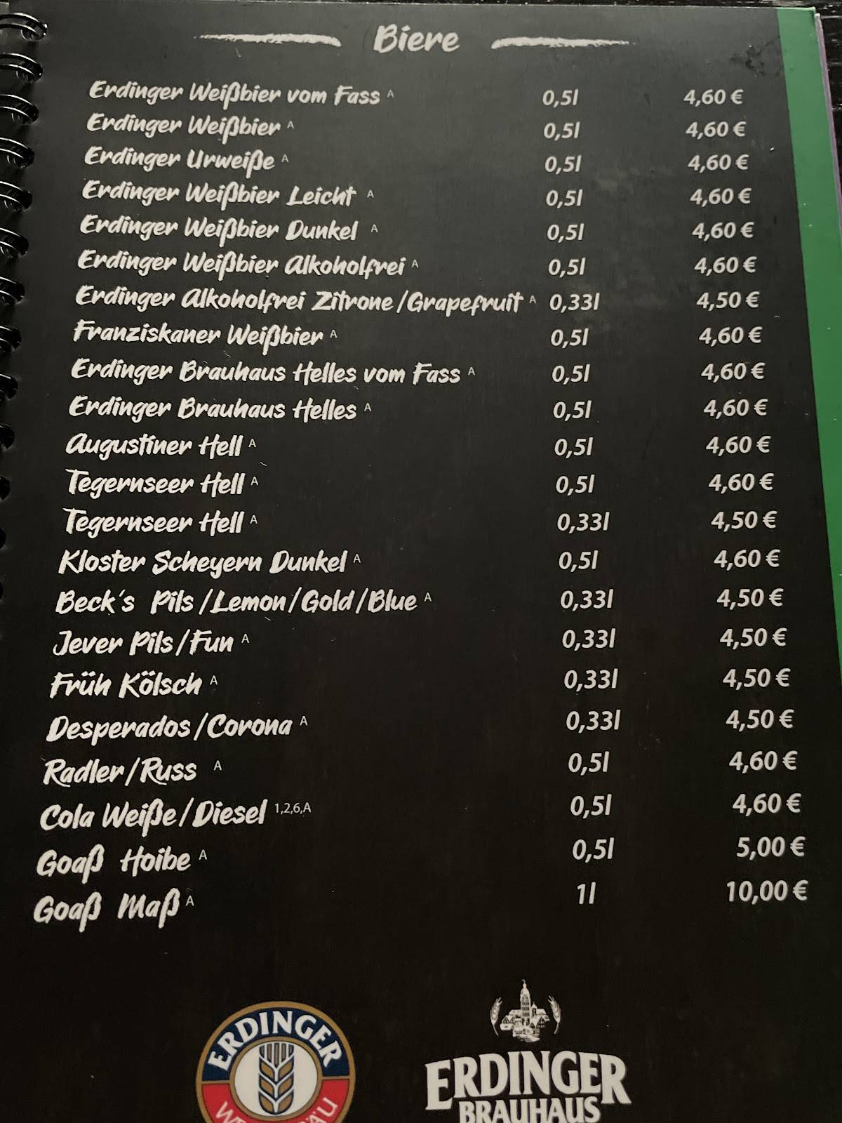 Mamas-Bar Erding меню