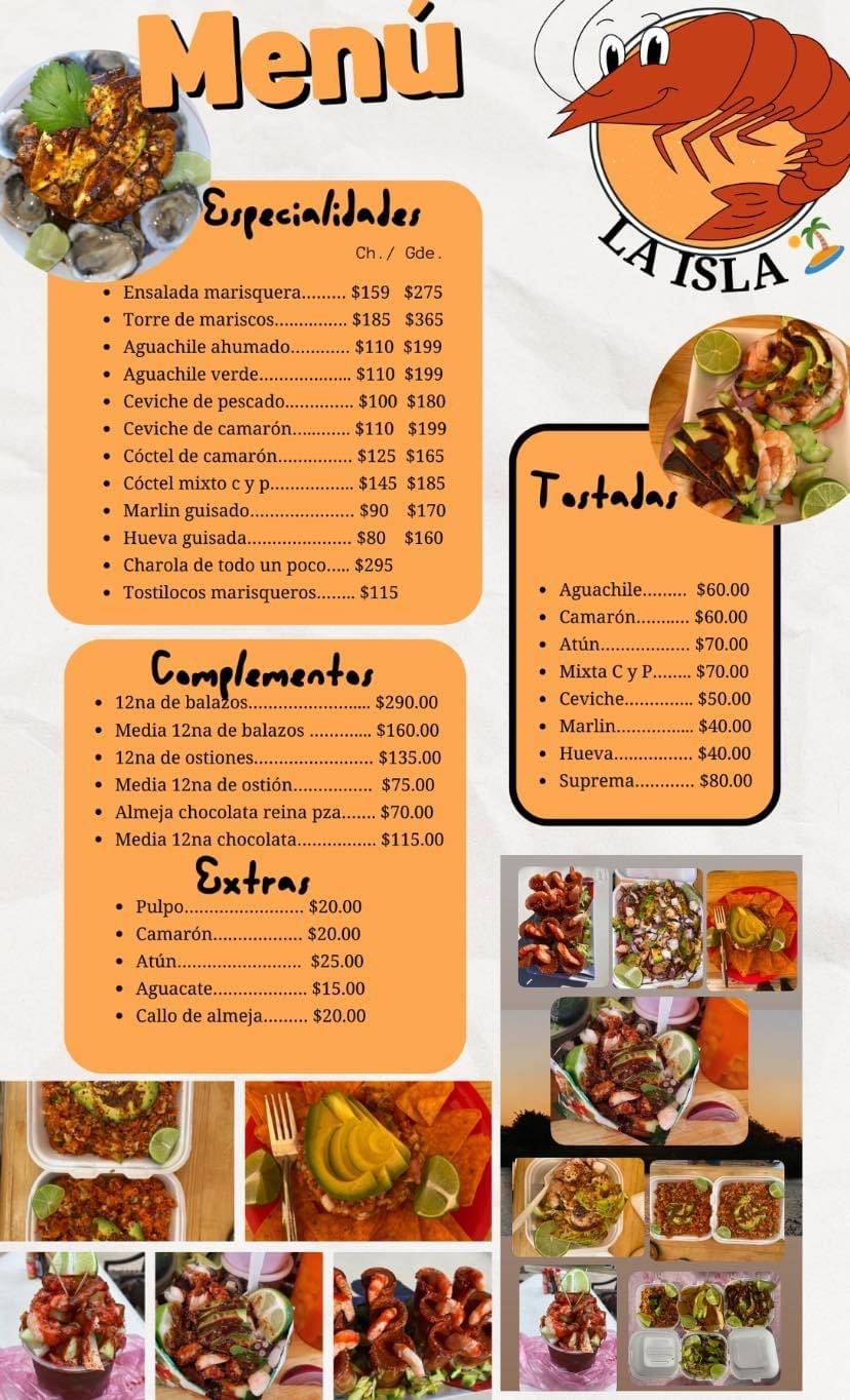 Mariscos La Isla меню