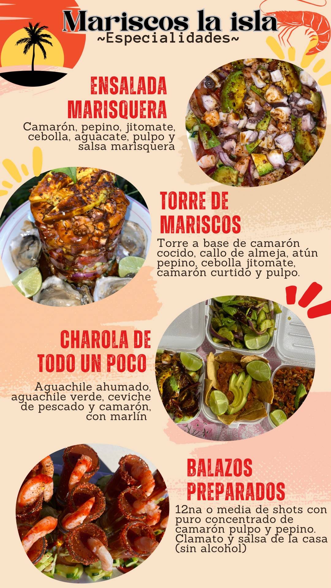 Mariscos La Isla меню