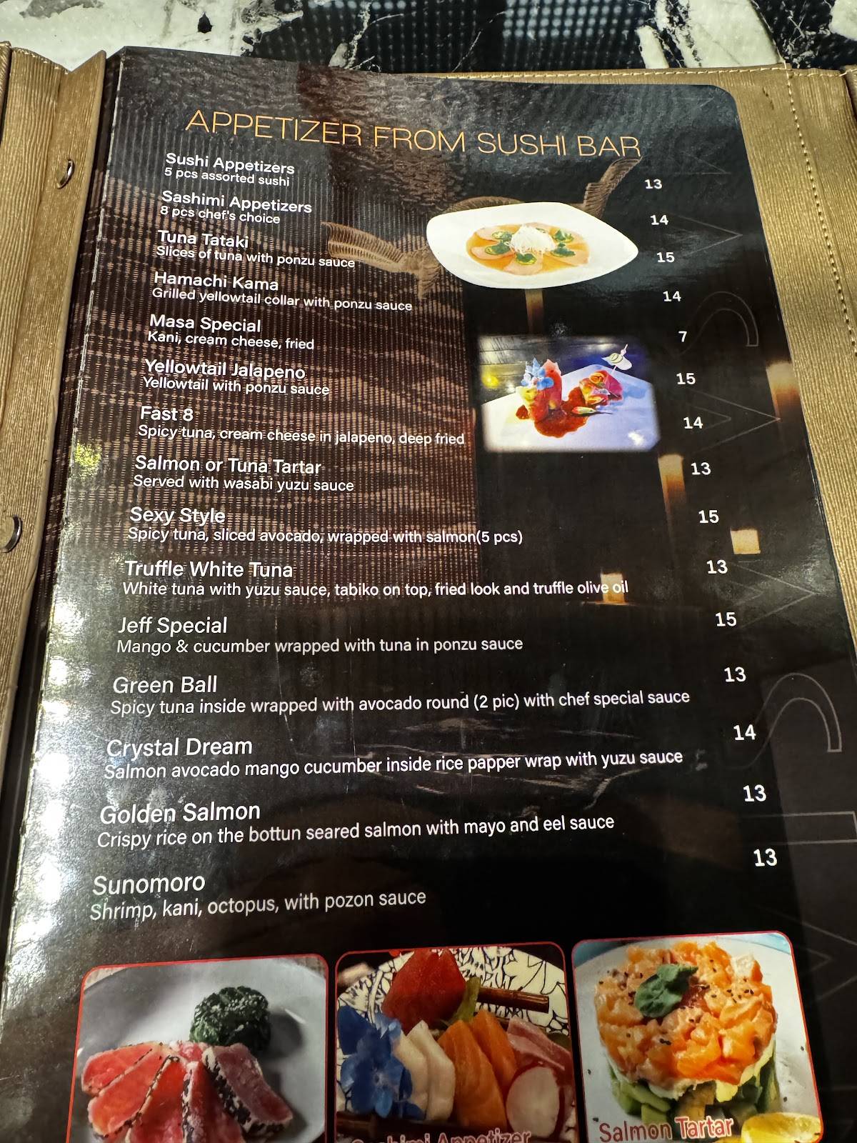 Masa Asian Bistro And Bar меню