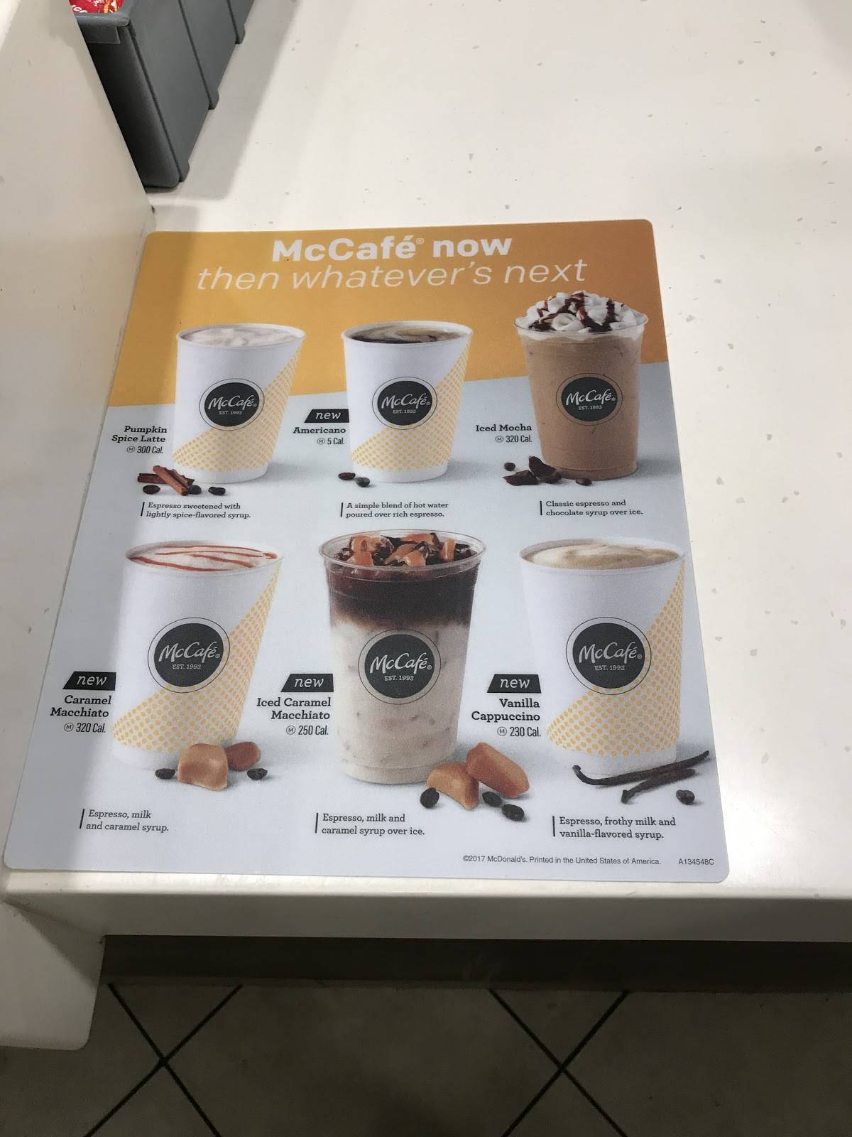 McDonald's меню