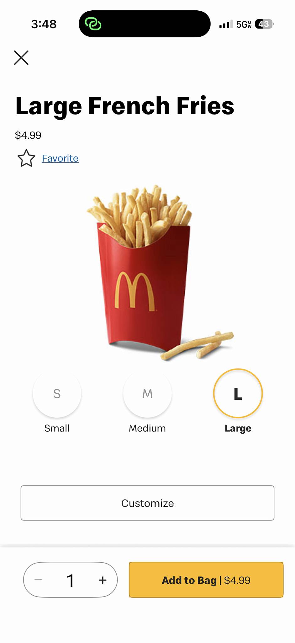 McDonald's меню