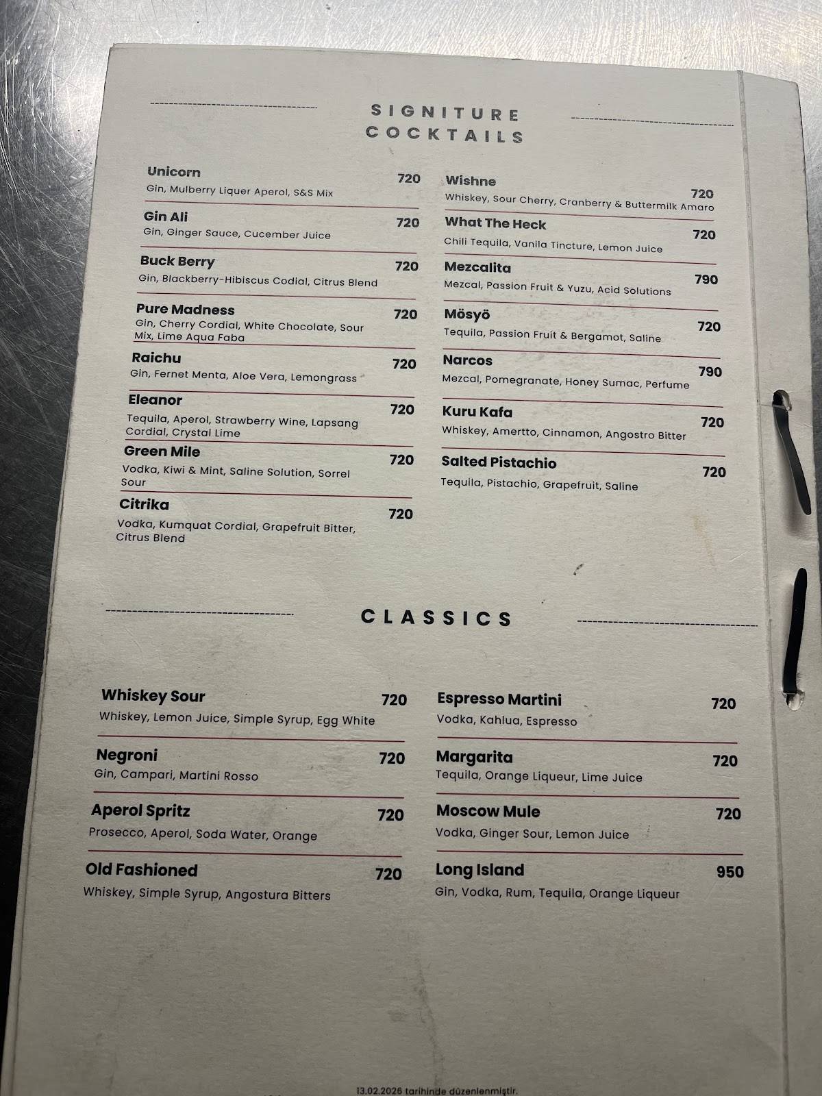 Mellow Kitchen & Cocktails меню